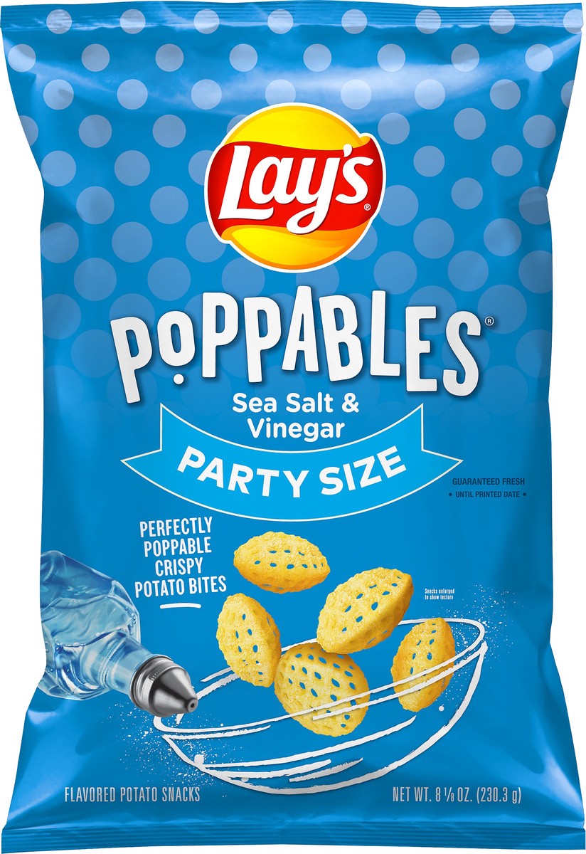 slide 5 of 7, Lay's Poppables Party Size Sea Salt & Vinegar Potato Snacks 8.13 oz, 8.13 oz