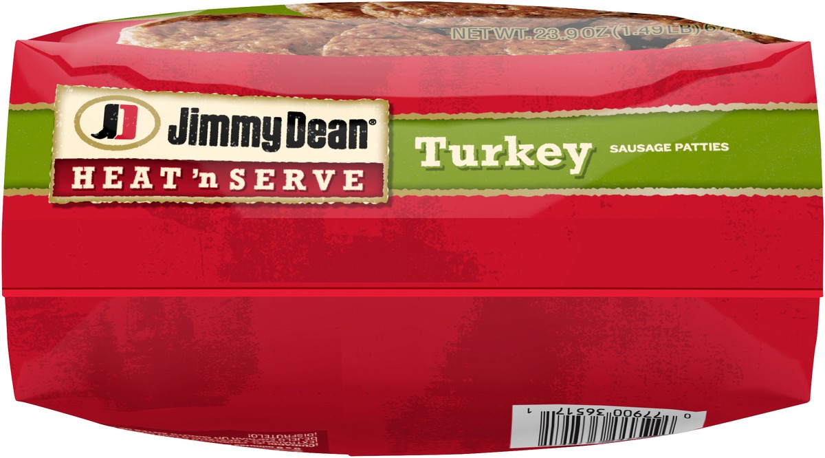 slide 4 of 5, Jimmy Dean Heat 'N Serve Breakfast Turkey Sausage Patties, 26 Count, 23.9 oz