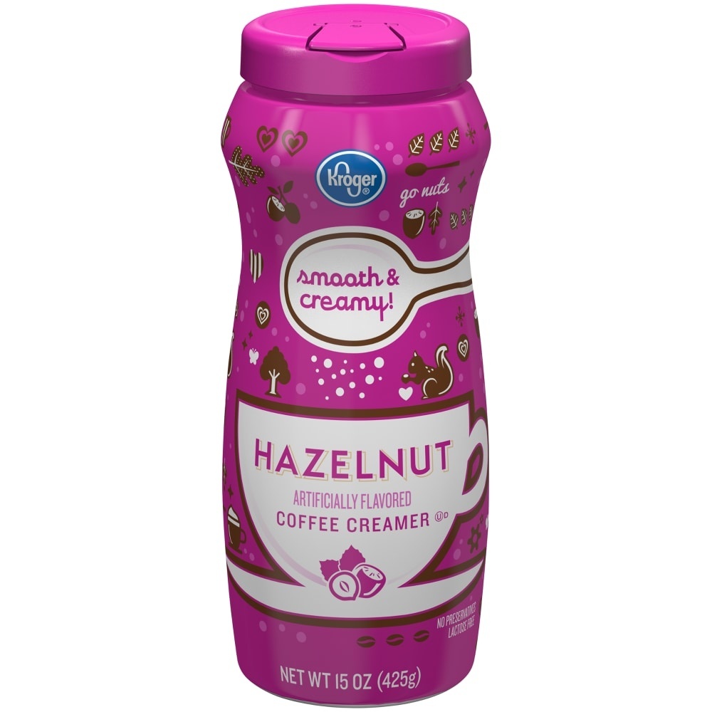 slide 1 of 1, Kroger Non-Dairy Coffee Creamer - Hazelnut, 15 oz