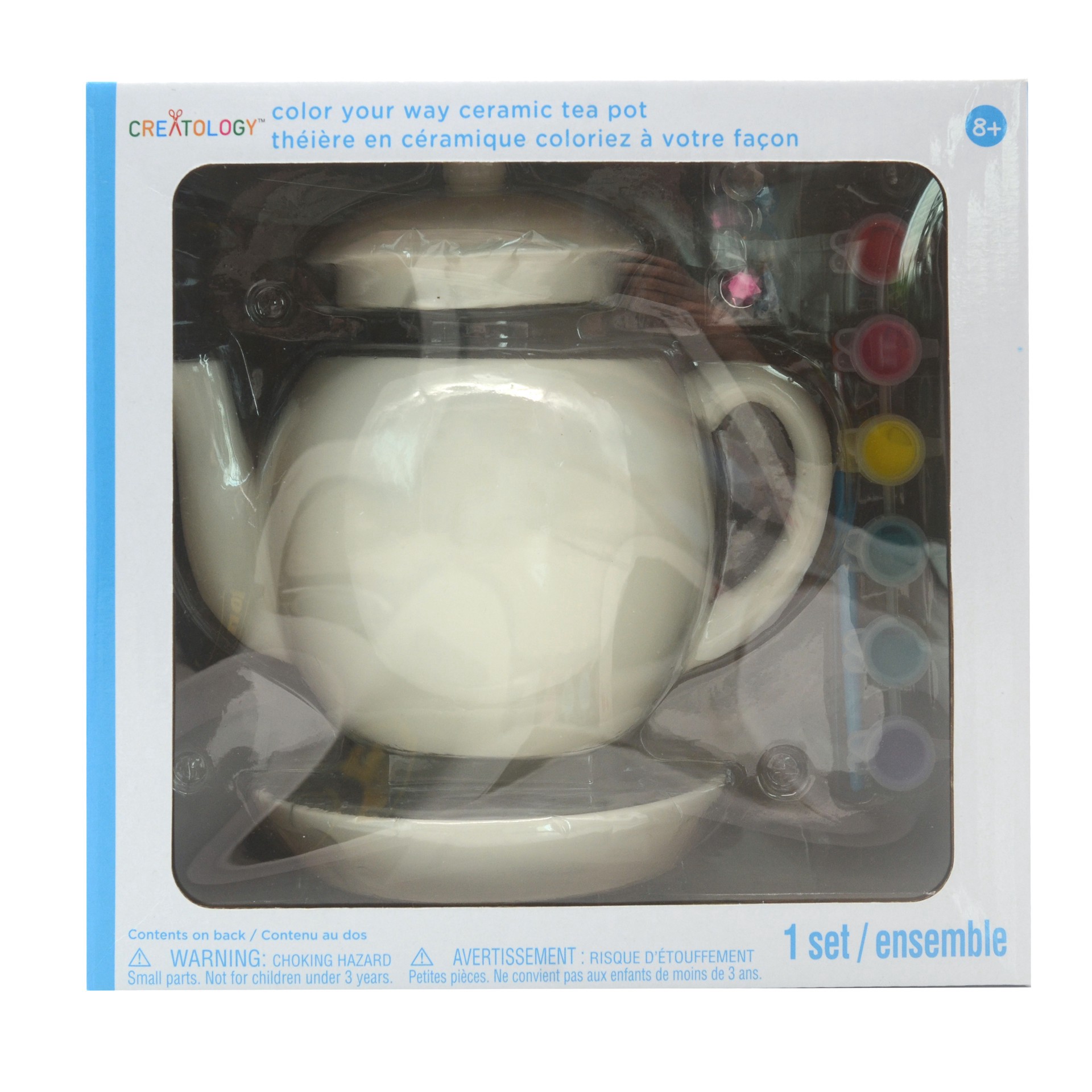 slide 3 of 3, Ceramic Tea Pot Craft Kit By Creatology, makes 1 teapot