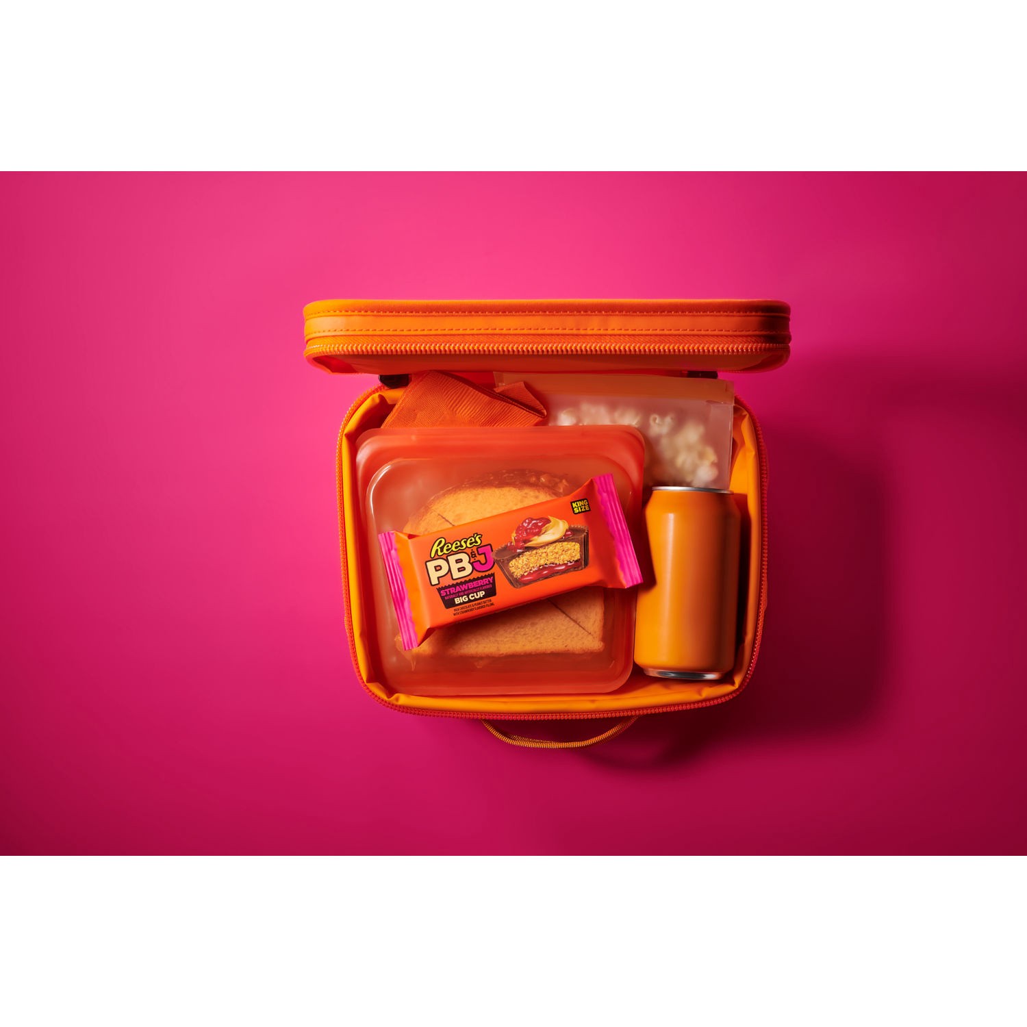 slide 7 of 9, Reese's Big Cup PB&J Strawberry Milk Chocolate King Size Peanut Butter Cups, Candy Pack, 2.8 oz, 2.8 oz