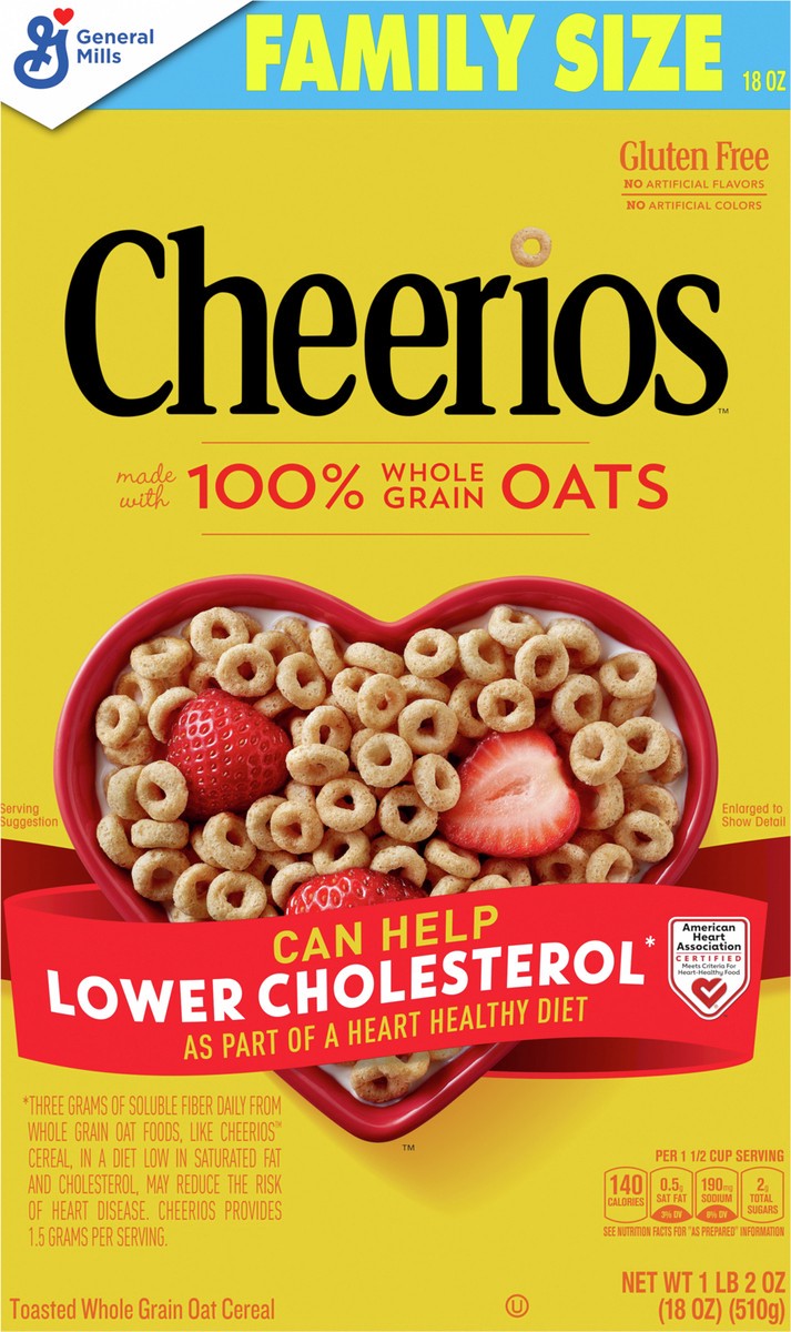 slide 6 of 9, Cheerios Cereal, 18 oz