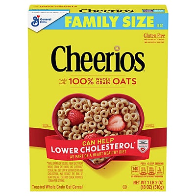 slide 1 of 1, General Mills Cheerios Cereal Family Size, 18 oz