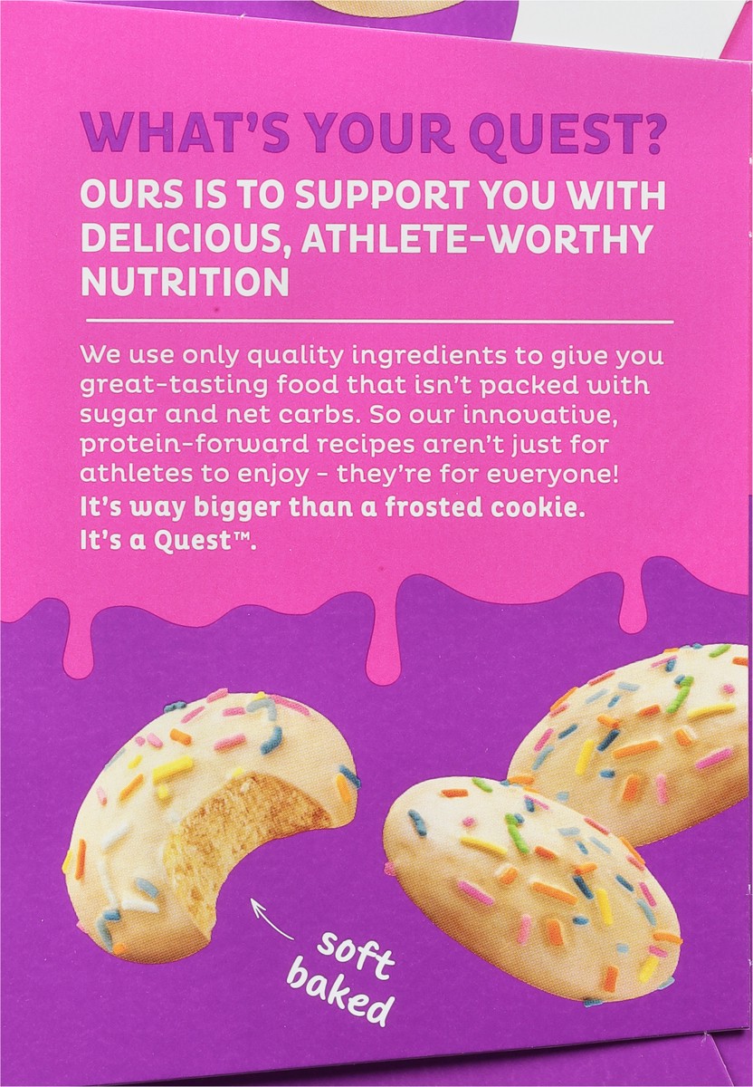 slide 3 of 9, Quest Cookies, Frosted, Birthday Cake Flavor, 14.1 oz