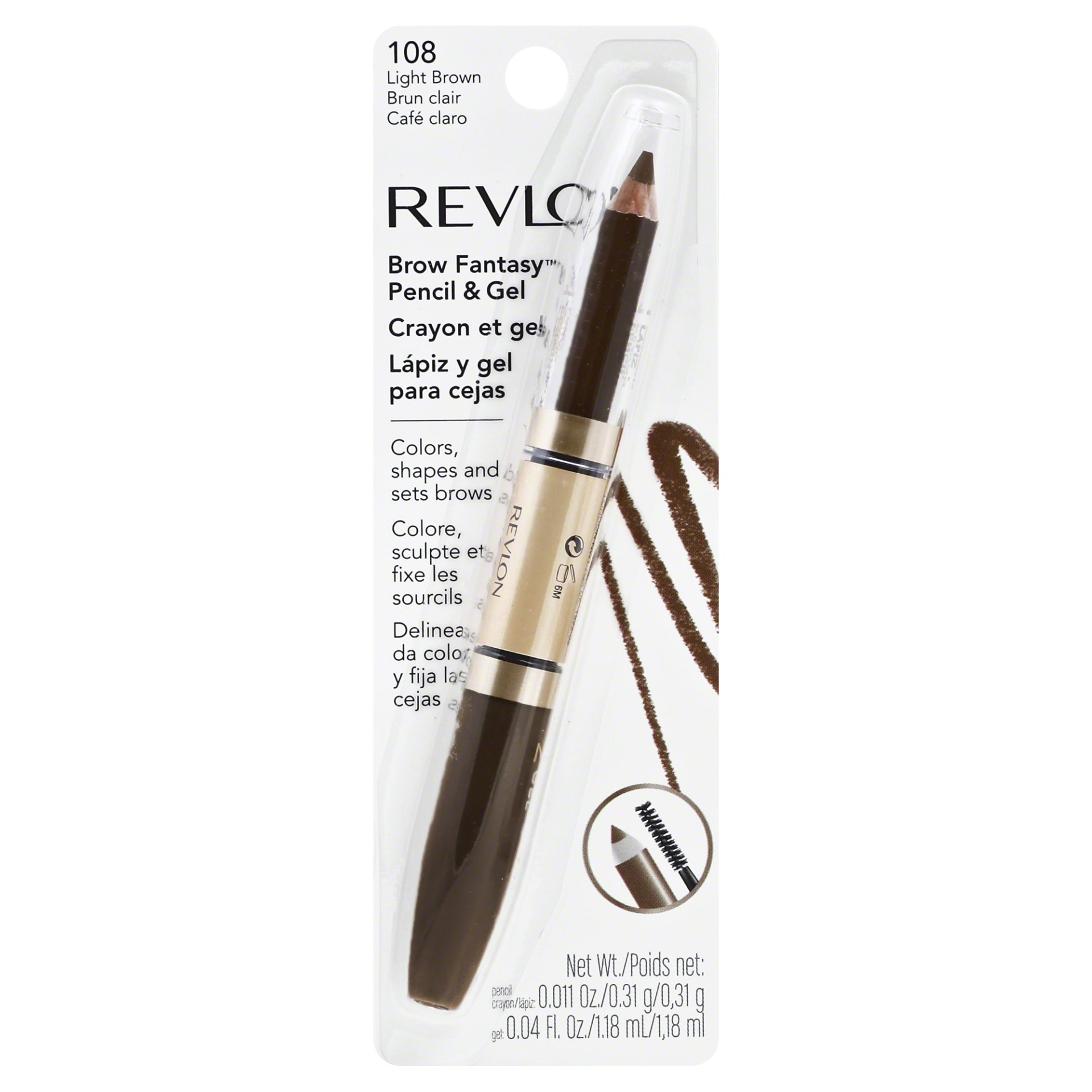 Revlon Brow Fantasy Light Brown Pencil And Gel 1 Ct Shipt