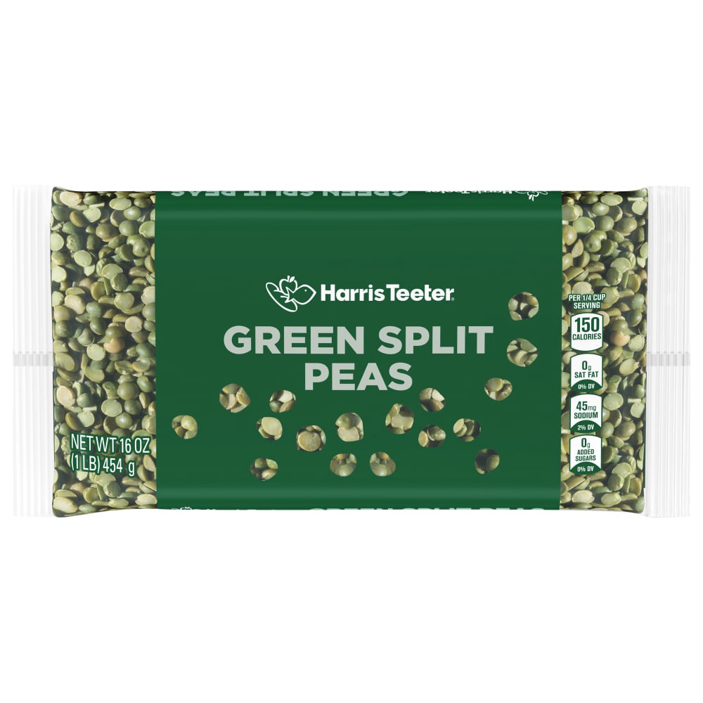 slide 1 of 2, Harris Teeter Dry Green Split Pea Beans, 16 oz