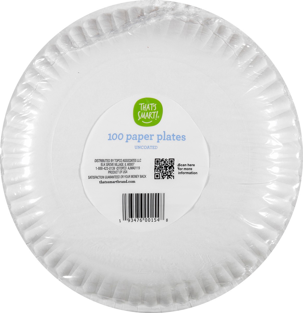 slide 9 of 11, That's Smart! Uncoated Paper Plates 100 ea, 100 ct