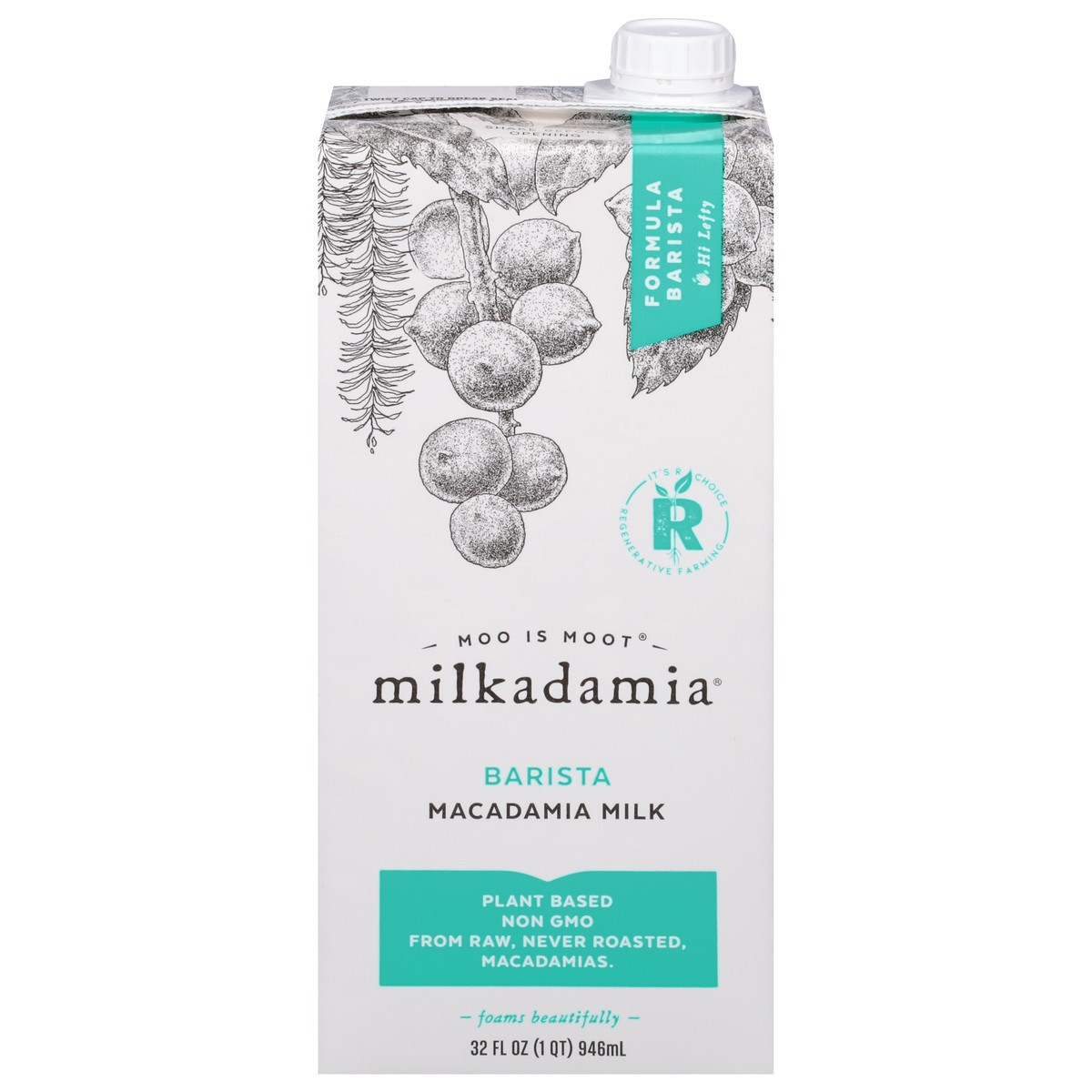 slide 1 of 4, Milkadamia Barista Unsweetened Macadamia Milk 32 fl oz, 32 fl oz