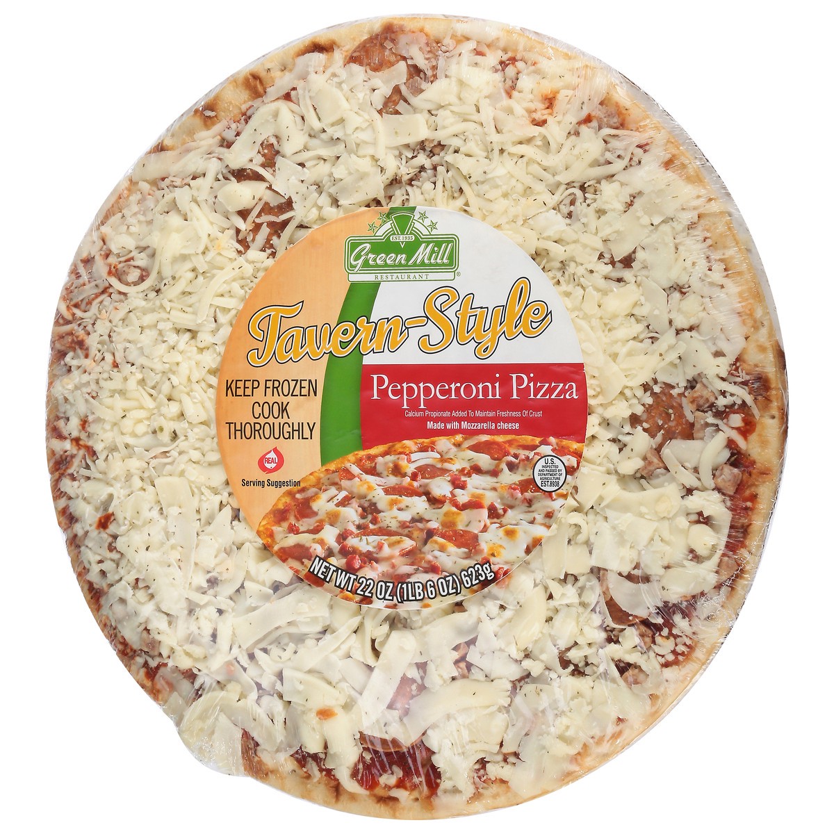 slide 7 of 12, Green Mill Restaurant Tavern-Style Pepperoni Pizza 22 oz, 22 oz