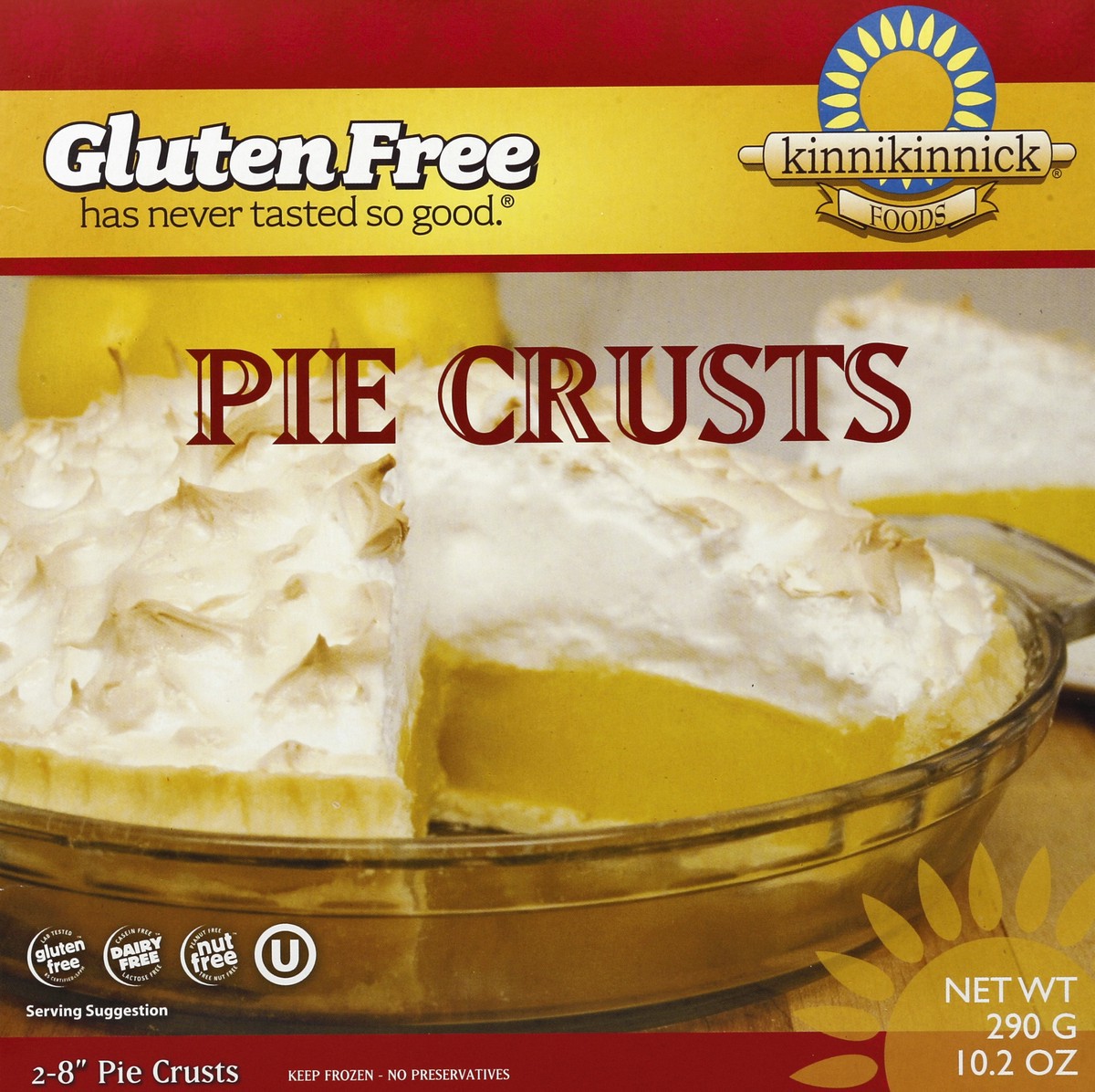 slide 2 of 4, Kinnikinnick Foods Pie Crusts, Gluten Free, 8-Inch, 2 ct; 10.2 oz