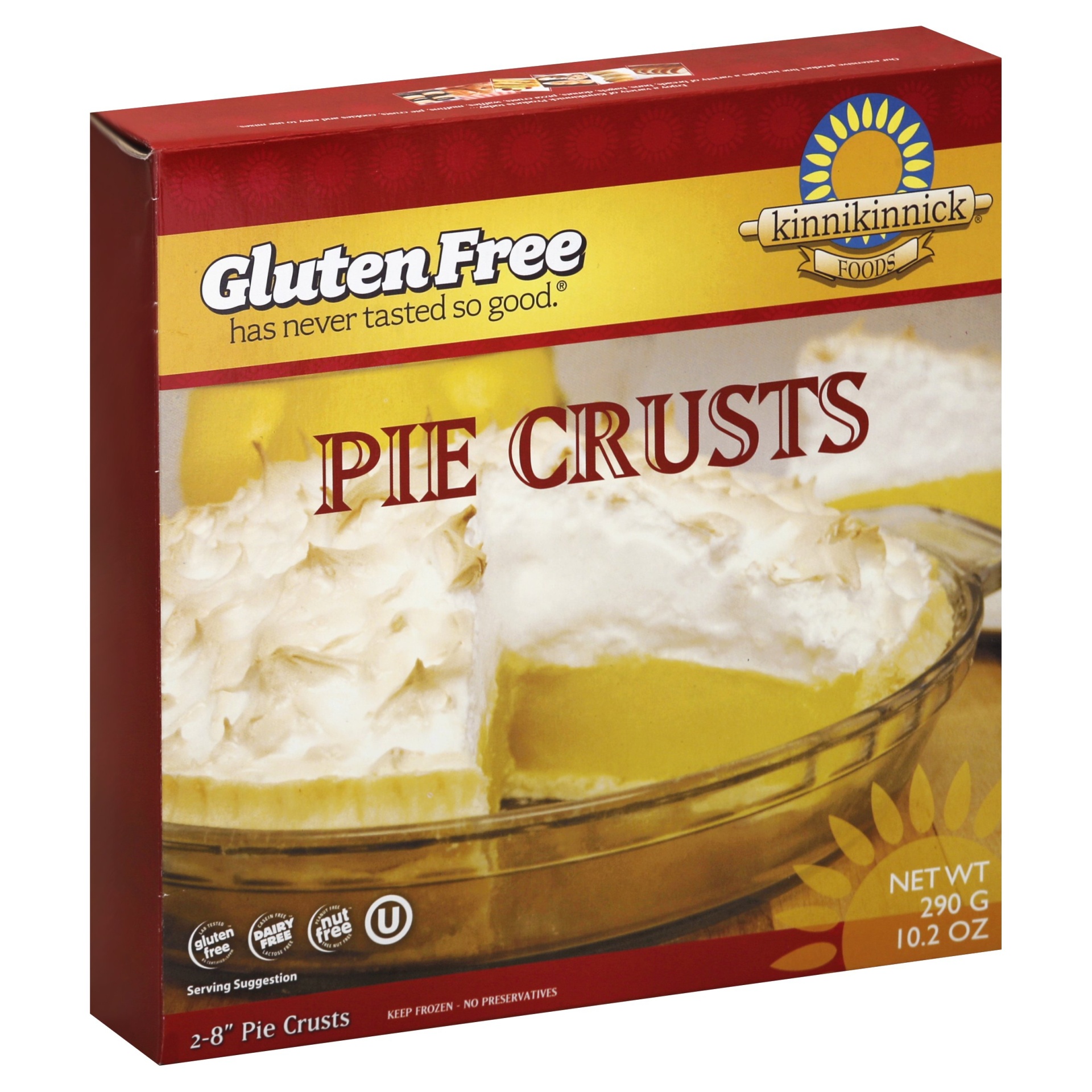 slide 1 of 4, Kinnikinnick Foods Pie Crusts, Gluten Free, 8-Inch, 2 ct; 10.2 oz