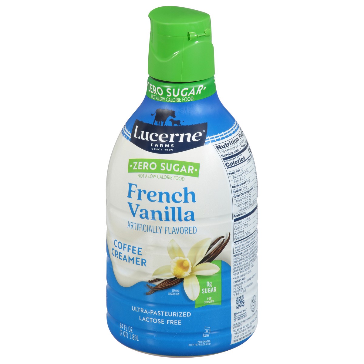 slide 4 of 4, Lucerne Creamer Non Dairy French Vanilla Sugar Free 64 Fz - 64 FZ, 64 fl oz