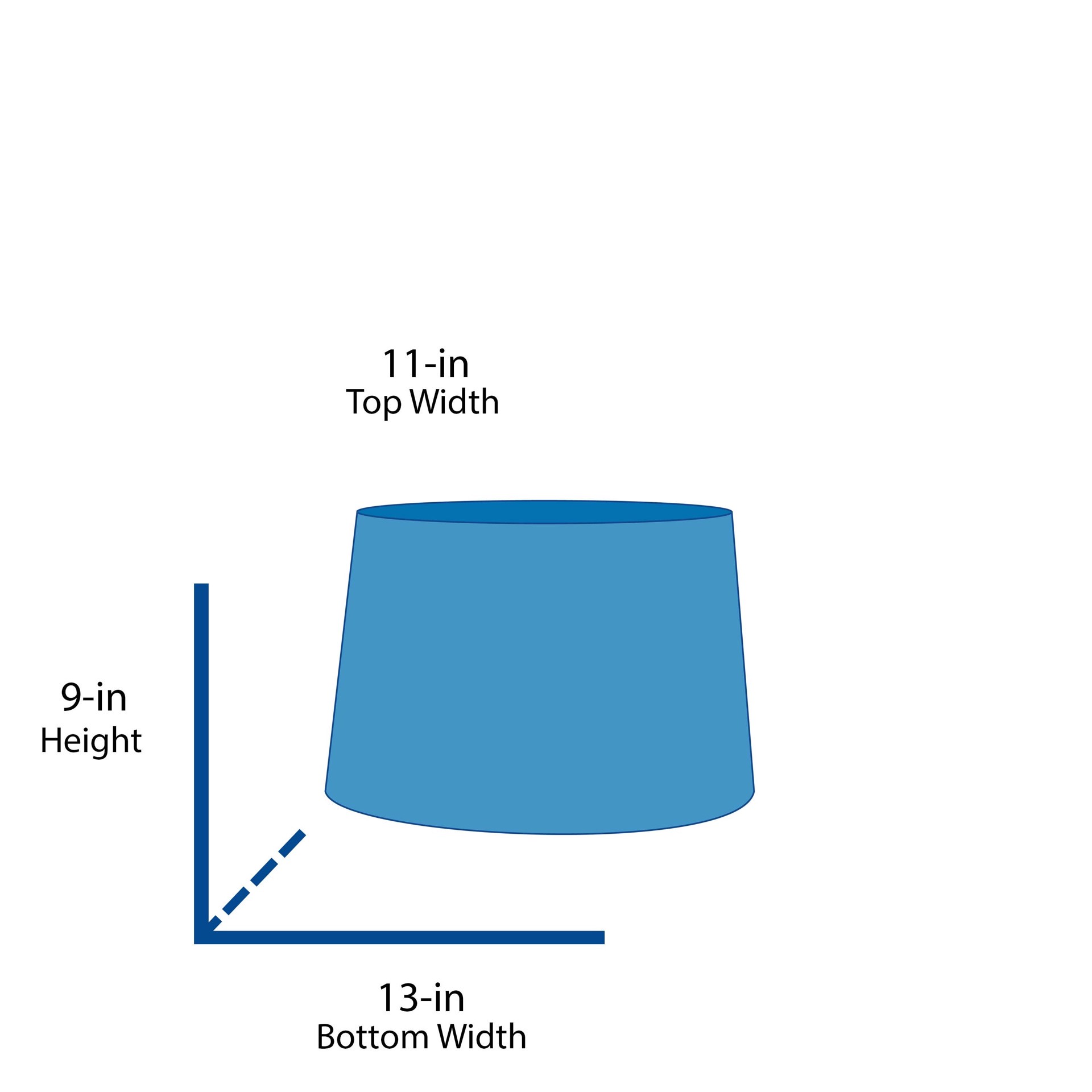 slide 5 of 5, allen + roth 9-in x 13-in Gold Fabric Drum Lamp Shade, 1 ct