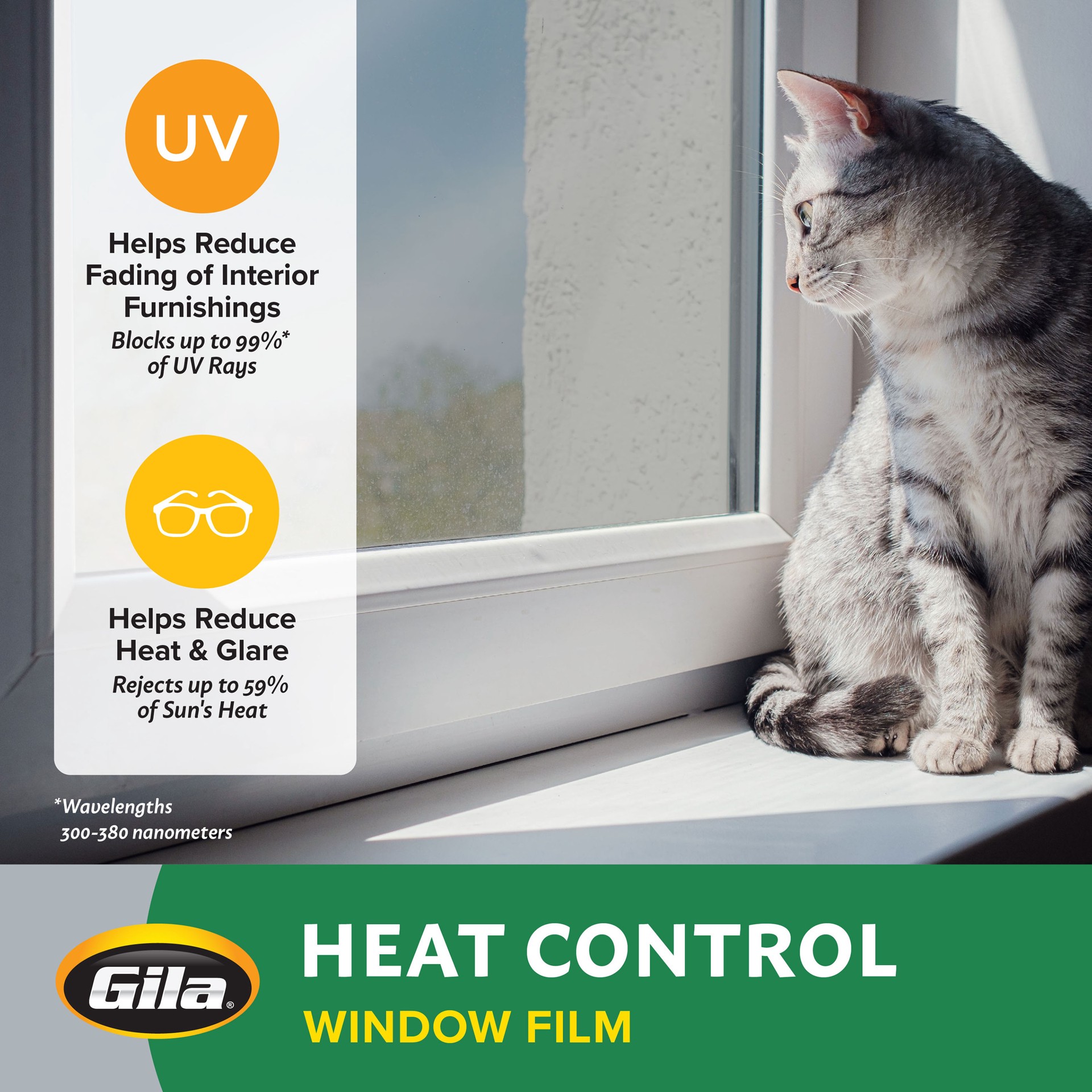 slide 6 of 6, GILA 3-in-1 36-in x 180-in Adhesive Heat-control Window Film, 1 ct
