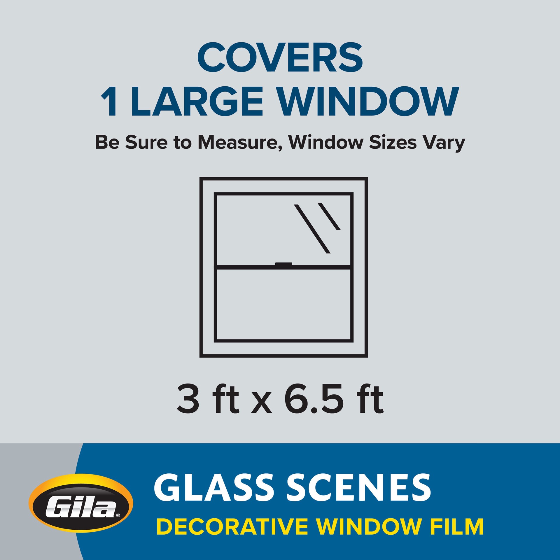 slide 4 of 6, GILA Glass Scenes 36-in x 78-in Faux Blinds Decorative Window Film, 1 ct