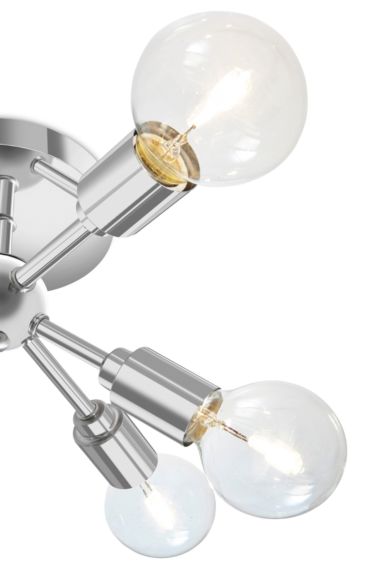slide 2 of 6, Origin 21 Grayford 6 -Light 22.2-in Brushed Nickel Semi Flush Mount Light, 1 ct