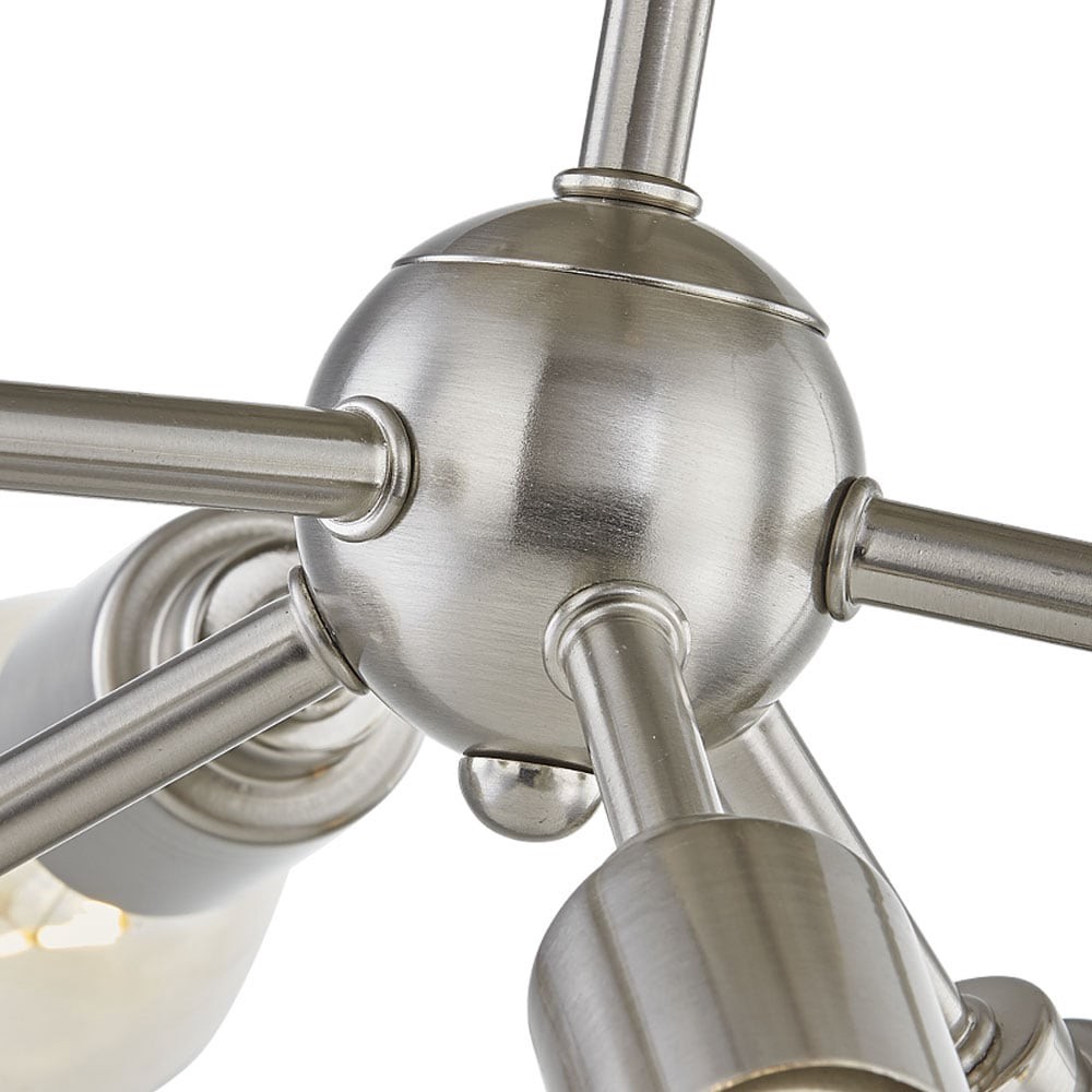 slide 5 of 6, Origin 21 Grayford 6 -Light 22.2-in Brushed Nickel Semi Flush Mount Light, 1 ct