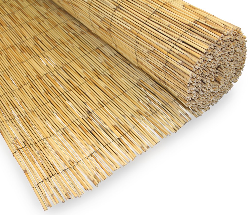 slide 5 of 6, Backyard X-Scapes 96-in W x 48-in H Natural Reed Outdoor Privacy Screen, 1 ct