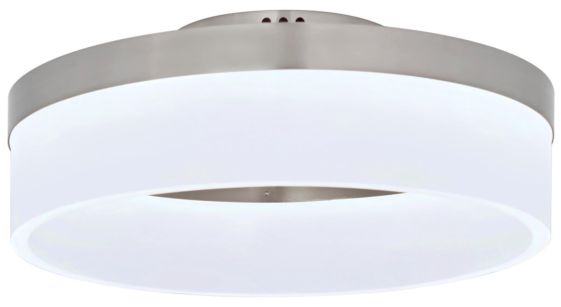 slide 2 of 6, Origin 21 Lynnpark 1 -Light 11.95-in Brushed Nickel Integrated LED Flush Mount Light, 1 ct