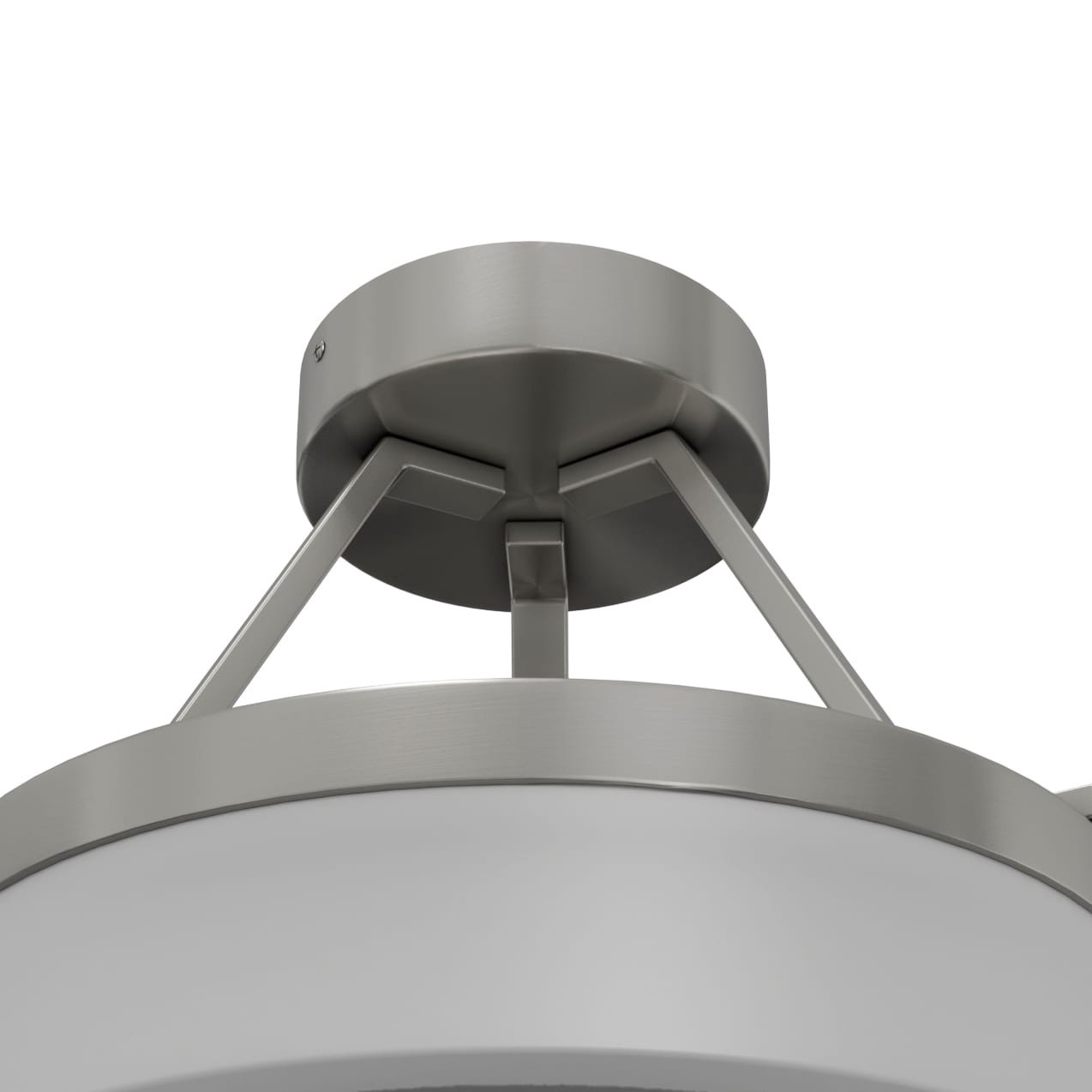 slide 6 of 6, Origin 21 Lynnpark 1 -Light 11.95-in Brushed Nickel Integrated LED Semi Flush Mount Light, 1 ct