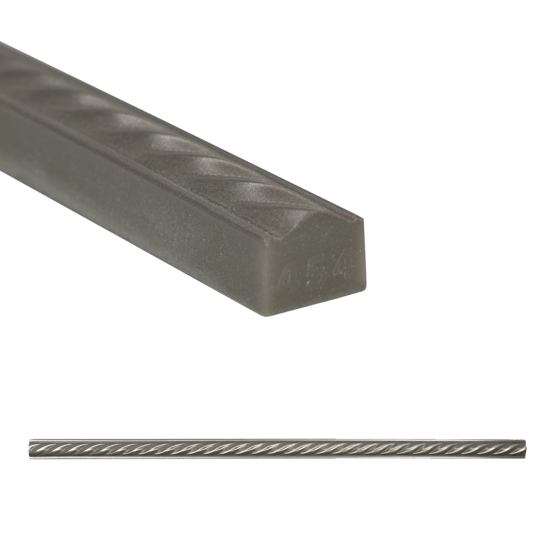 slide 1 of 6, allen + roth Brushed Nickel 1/2-in x 12-in Metallic Composite Pencil Tile, 1 ct