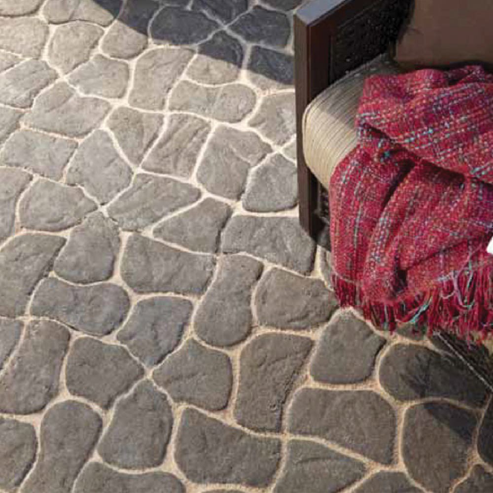 slide 5 of 6, 13.0-in L x 11.0-in W x 2.0-in H Irregular Charcoal/Tan Concrete Patio stone, 1 ct