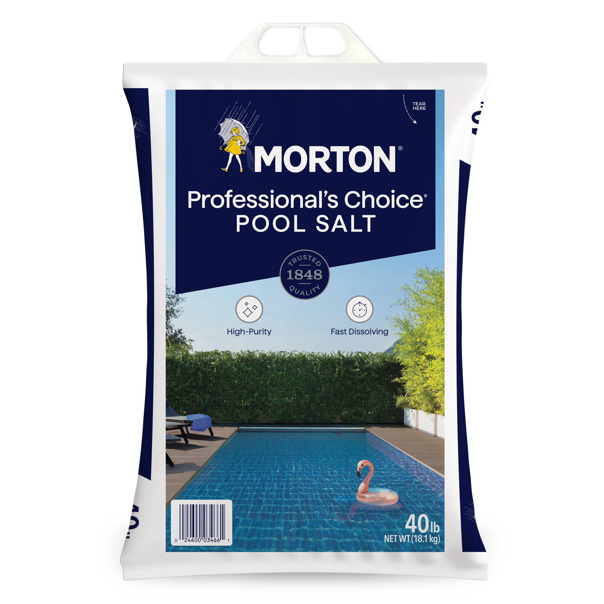 slide 1 of 6, Morton 40-lb Pool Salt, 1 ct