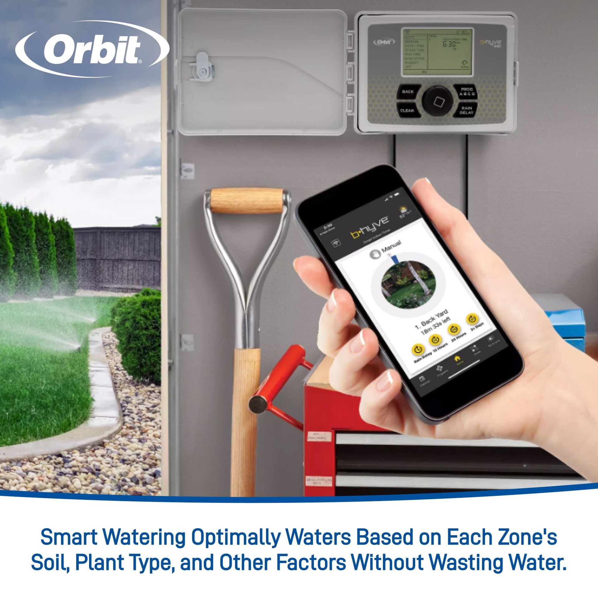 slide 3 of 6, Orbit 6 -Station Digital Wi-Fi Compatible Indoor/Outdoor Smart Compatible Irrigation Timer, 1 ct