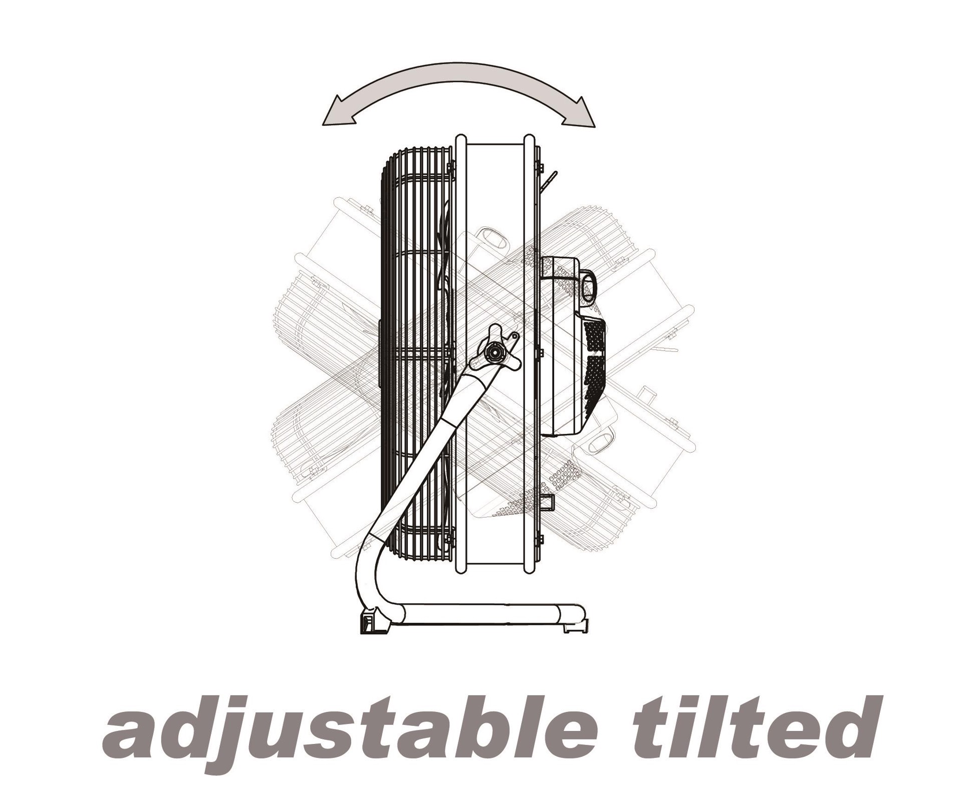 slide 5 of 6, Utilitech 18-in 120 -Volt 3 -Speed High Velocity Indoor Black Oscillating Floor Fan, 1 ct