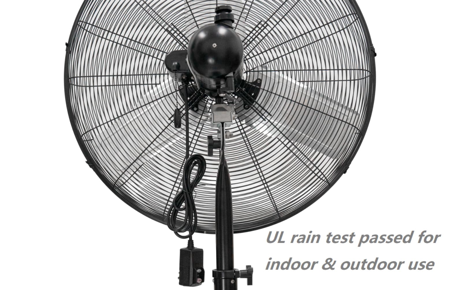 slide 2 of 6, Utilitech 30-in 120 -Volt 3 -Speed High Velocity Indoor/Outdoor Black Oscillating Pedestal Fan, 1 ct