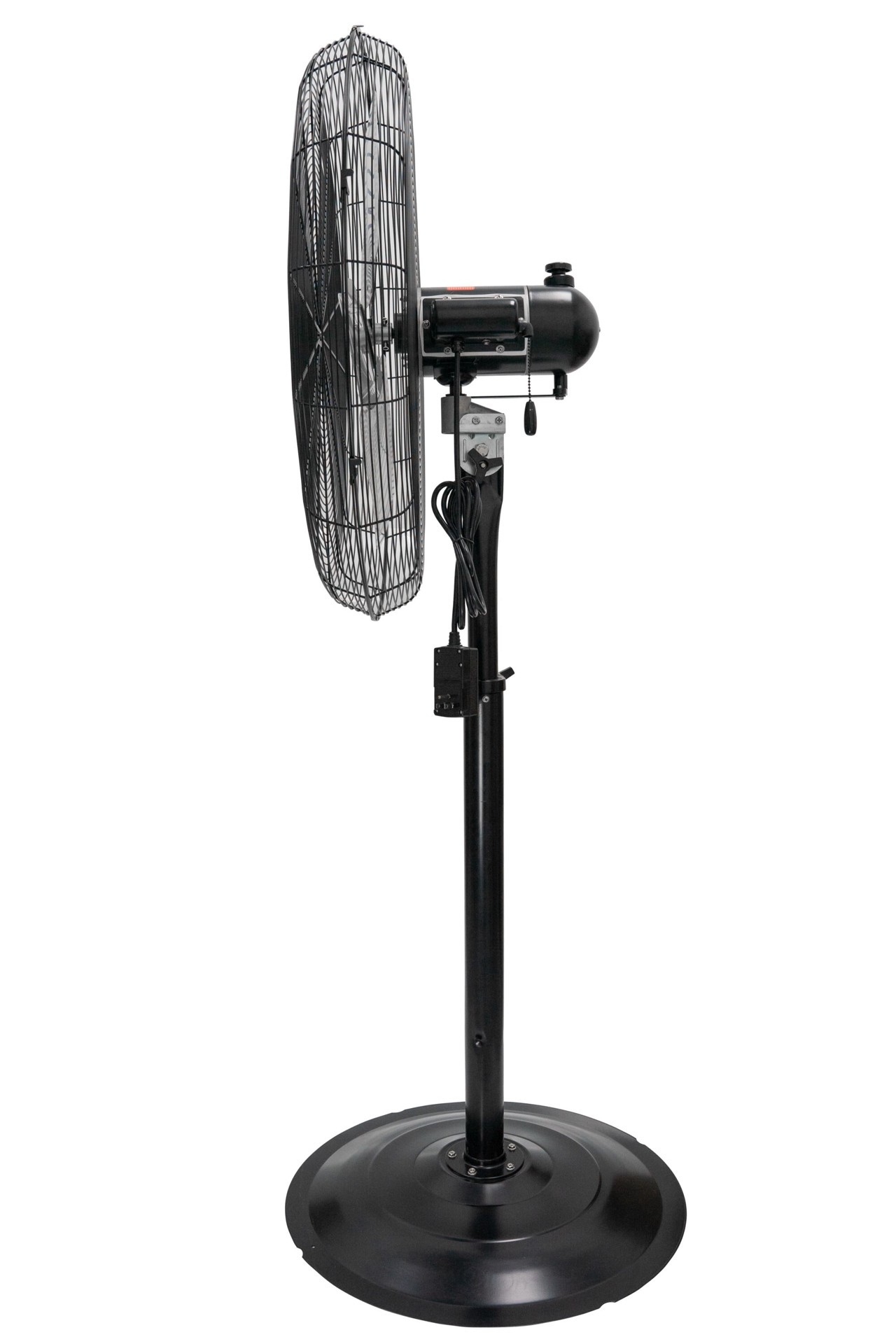 slide 6 of 6, Utilitech 30-in 120 -Volt 3 -Speed High Velocity Indoor/Outdoor Black Oscillating Pedestal Fan, 1 ct