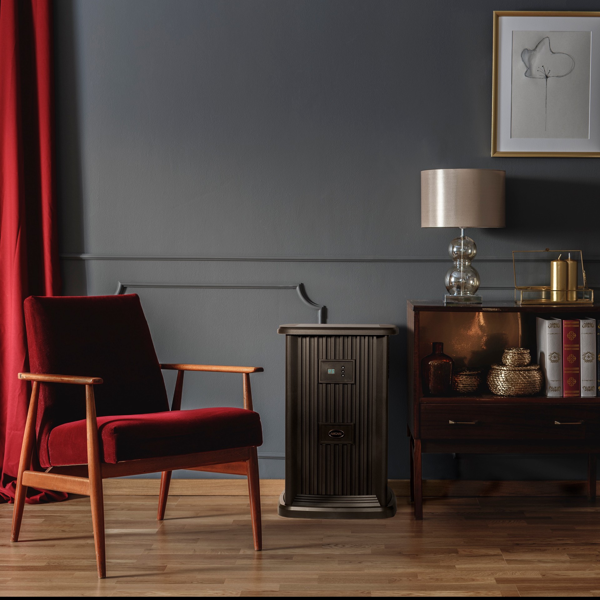 slide 5 of 6, AIRCARE Pedestal Evaporative Large Room Tower Humidifier - Brown, 1 ct