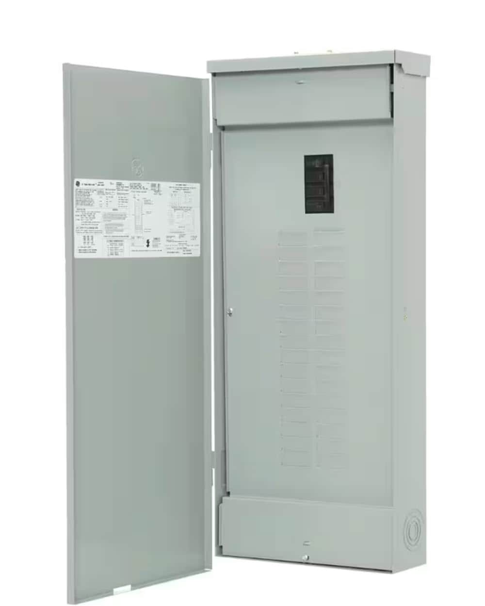 slide 6 of 6, GE PowerMark Gold 200 -Amp 32 -Spaces 40 -Circuit Outdoor Main Breaker Load Center (Value Pack), 1 ct