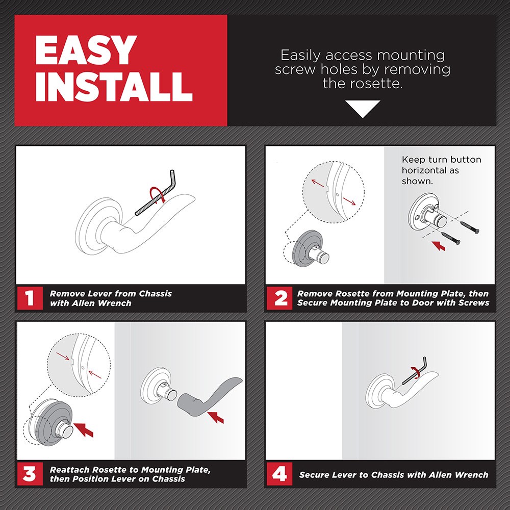 slide 3 of 6, Kwikset Signature Series Tustin Satin nickel Interior or Exterior Dummy Door Handle, 1 ct