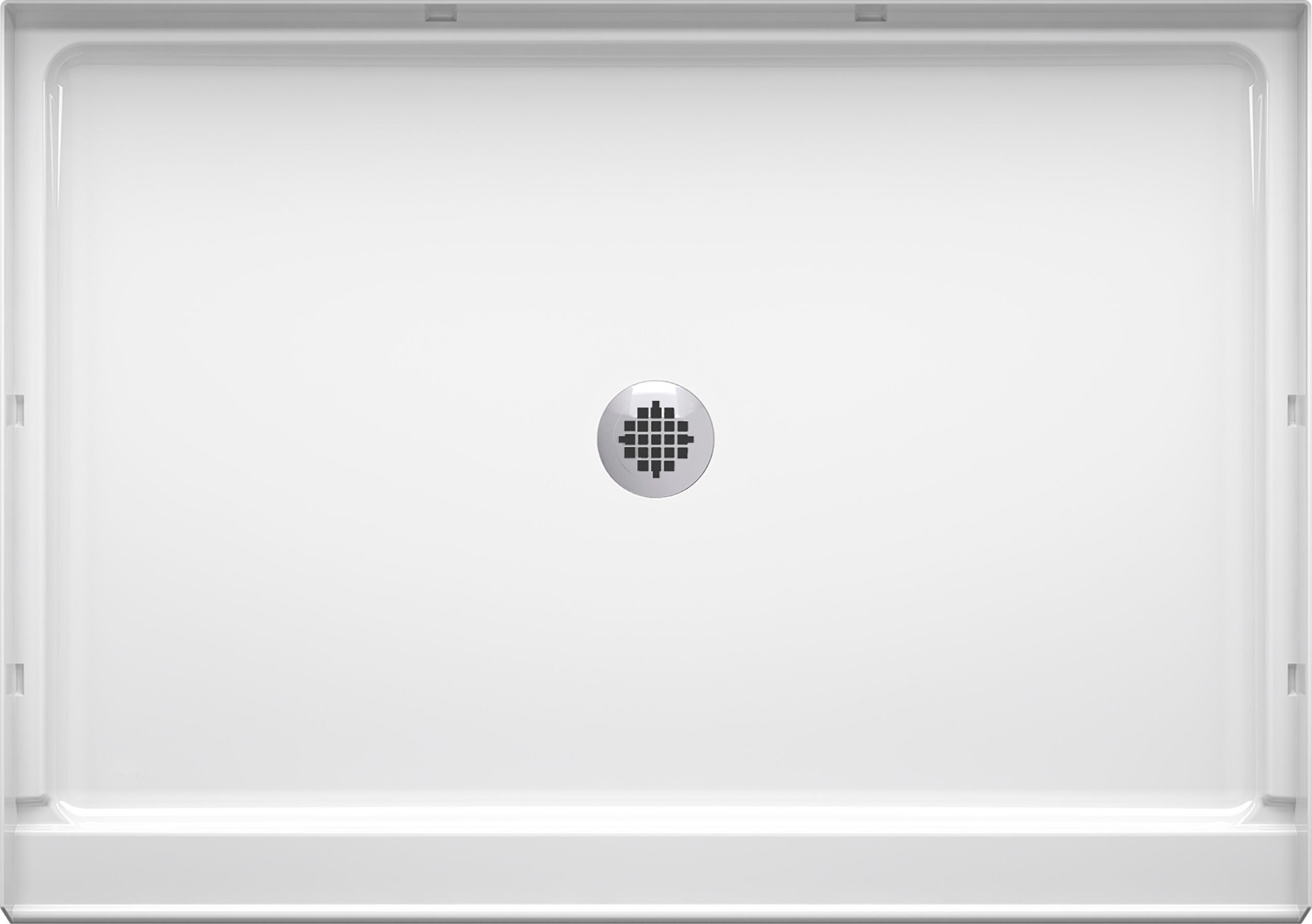 slide 5 of 6, Sterling 35.25-in W x 48.25-in L Center White Single Threshold Rectangle Shower Pan Base with 3-in H Threshold, 1 ct