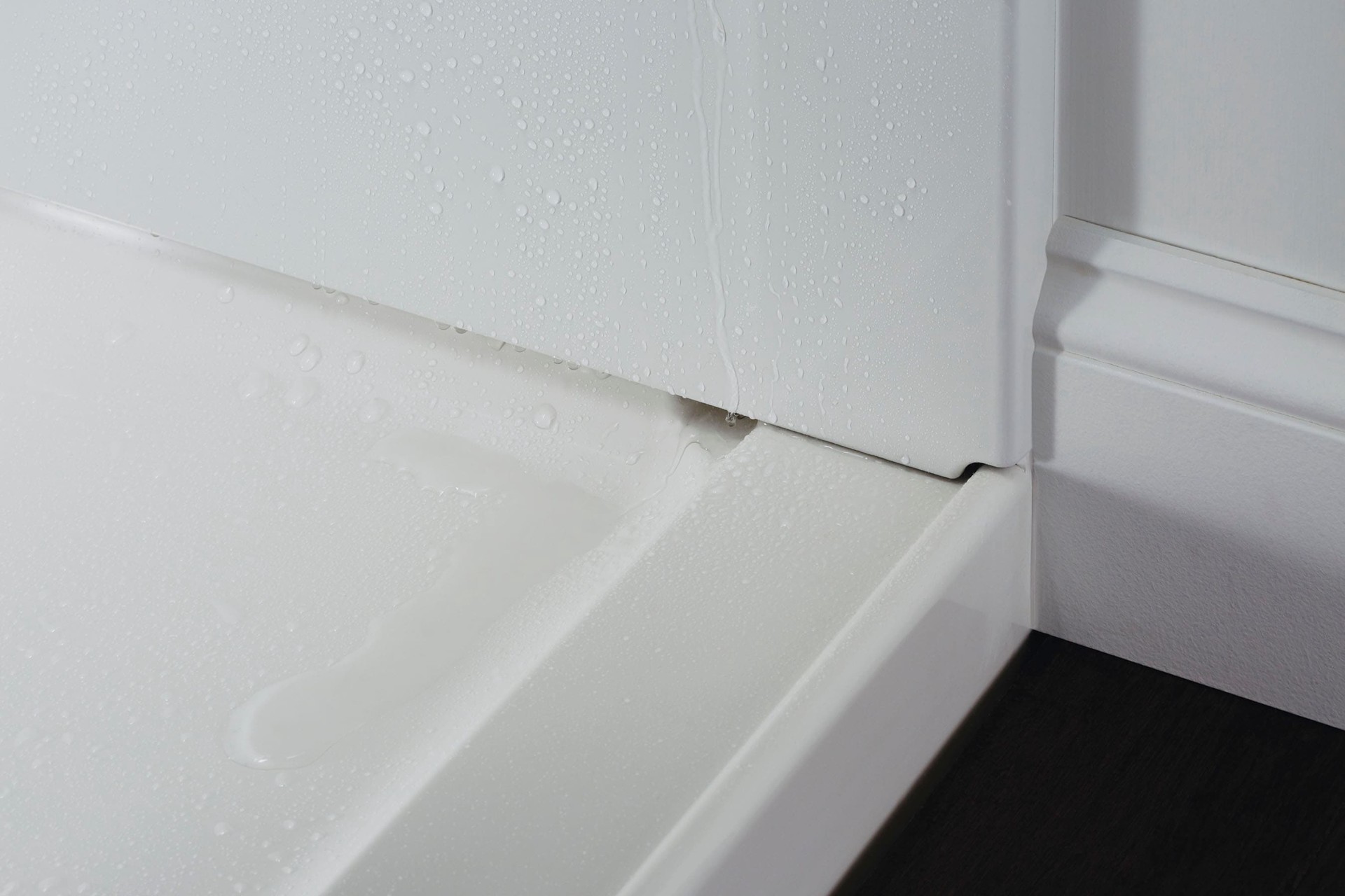 slide 6 of 6, Sterling 35.25-in W x 48.25-in L Center White Single Threshold Rectangle Shower Pan Base with 3-in H Threshold, 1 ct