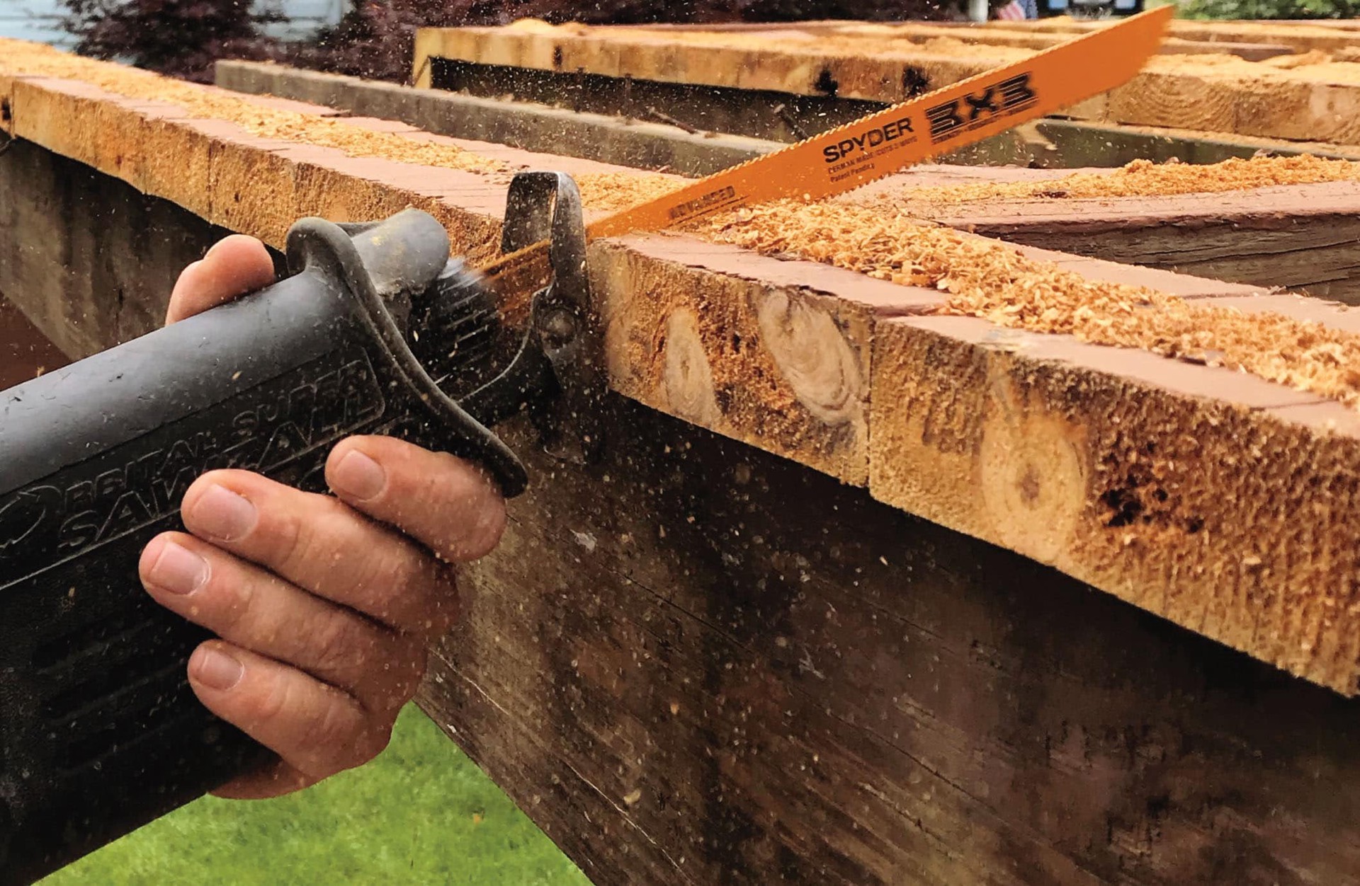 slide 6 of 6, Spyder 3X3 Double-Sided Bi-metal 10-in 8/10-TPI Demolition Reciprocating Saw Blade, 1 ct