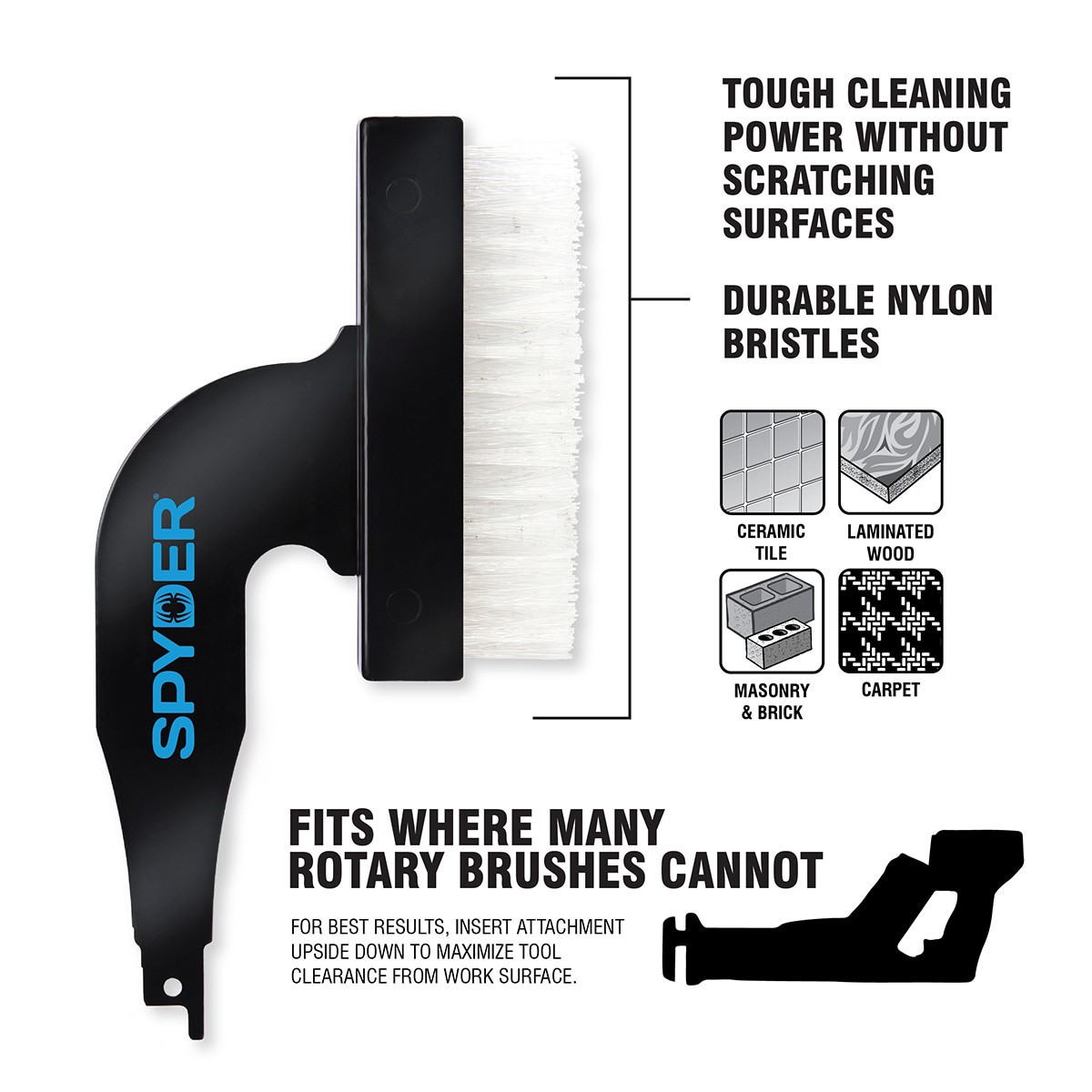 slide 3 of 6, Spyder Reciprocating Saw Brush Attachment, 1 ct