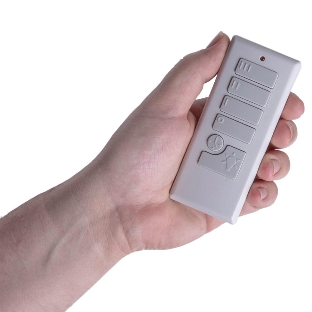 slide 3 of 3, Harbor Breeze Universal 4.72-in 3 -Speed 3 -Setting White Plastic Indoor/Outdoor Slope Ceiling Compatible Handheld Ceiling Fan Remote with Receiver Included, 1 ct