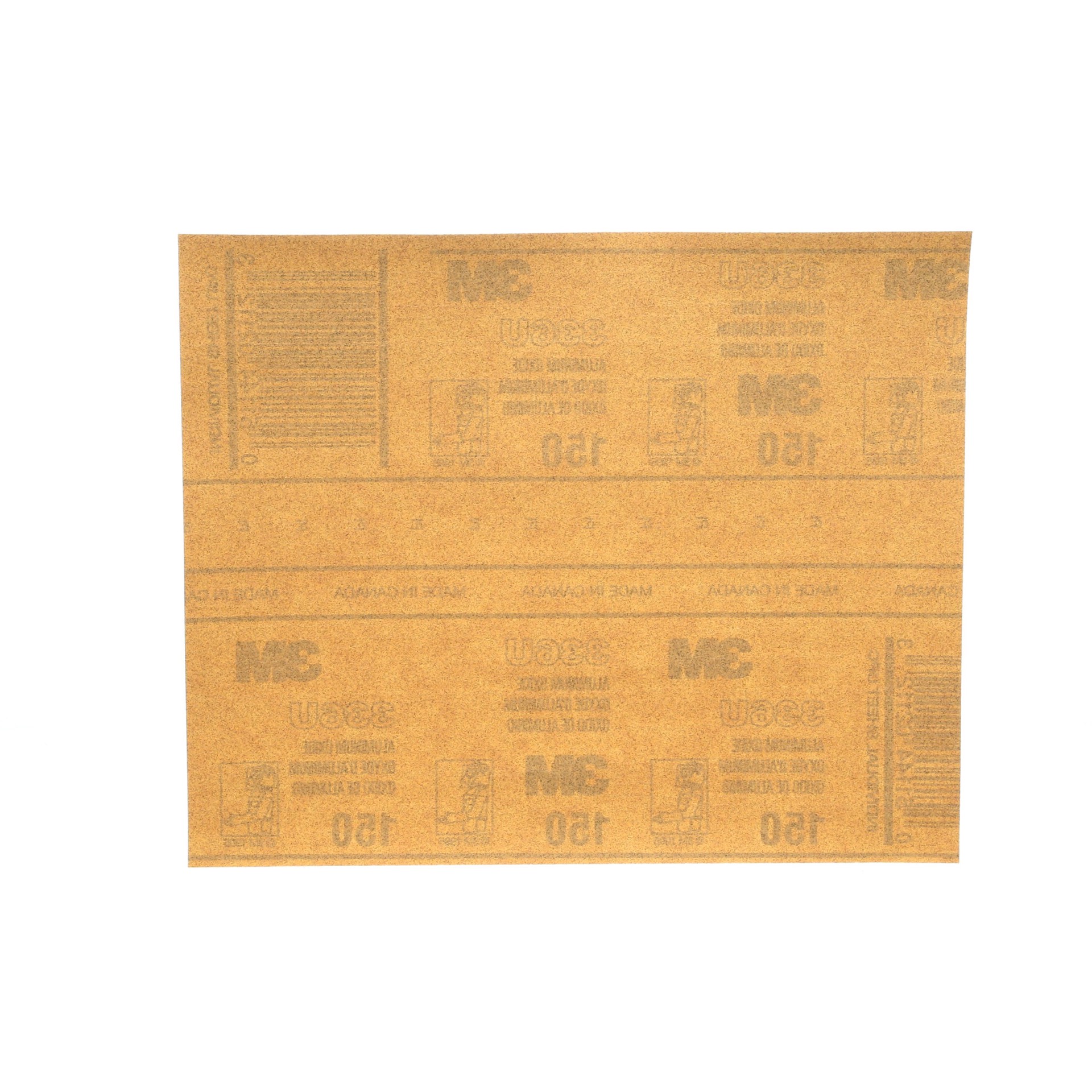 slide 4 of 6, 3M Aluminum Oxide Sandpaper Fine 150 -Grit Sheet Sandpaper 9.0-in W x 11.0-in L 25 -Pack, 1 ct