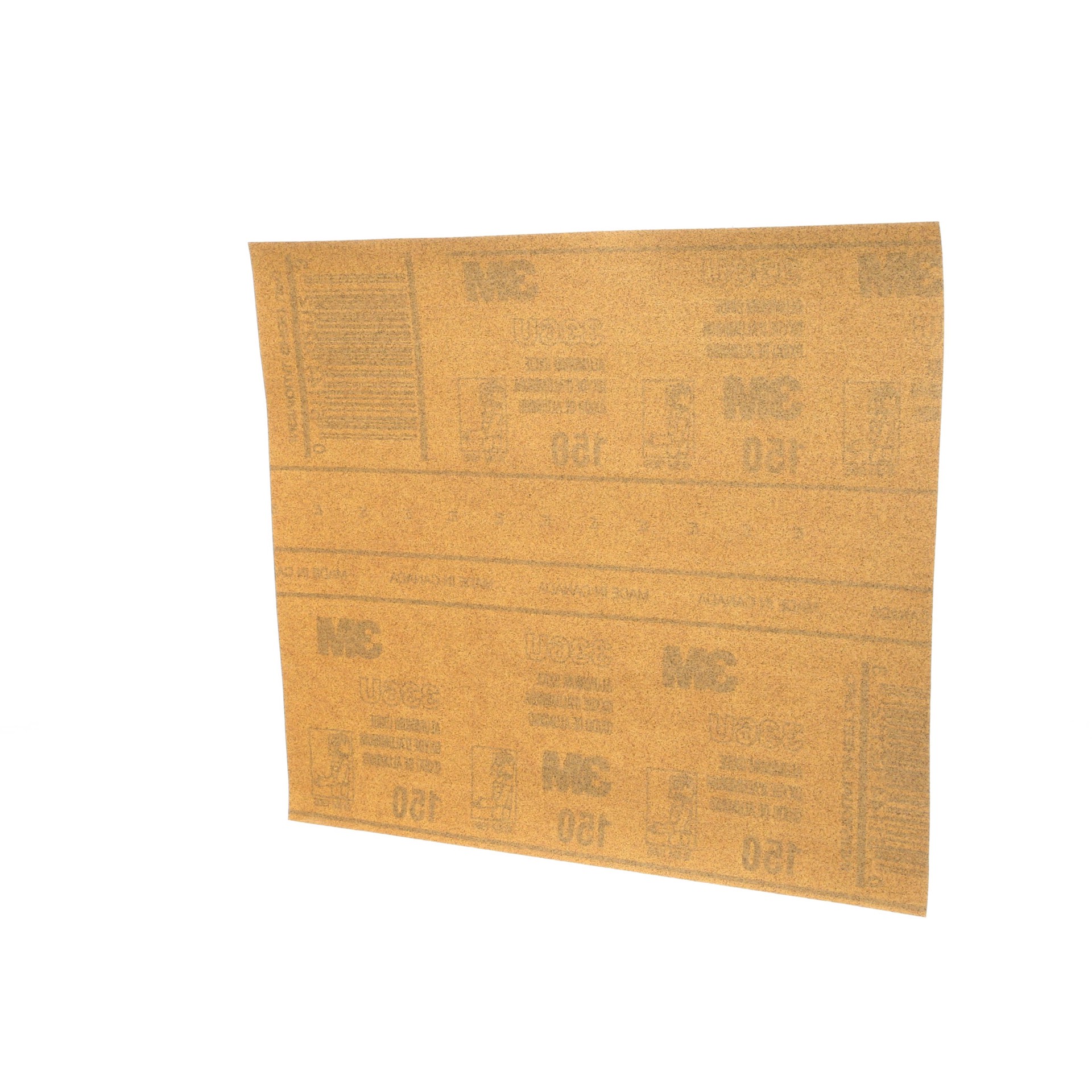slide 6 of 6, 3M Aluminum Oxide Sandpaper Fine 150 -Grit Sheet Sandpaper 9.0-in W x 11.0-in L 25 -Pack, 1 ct