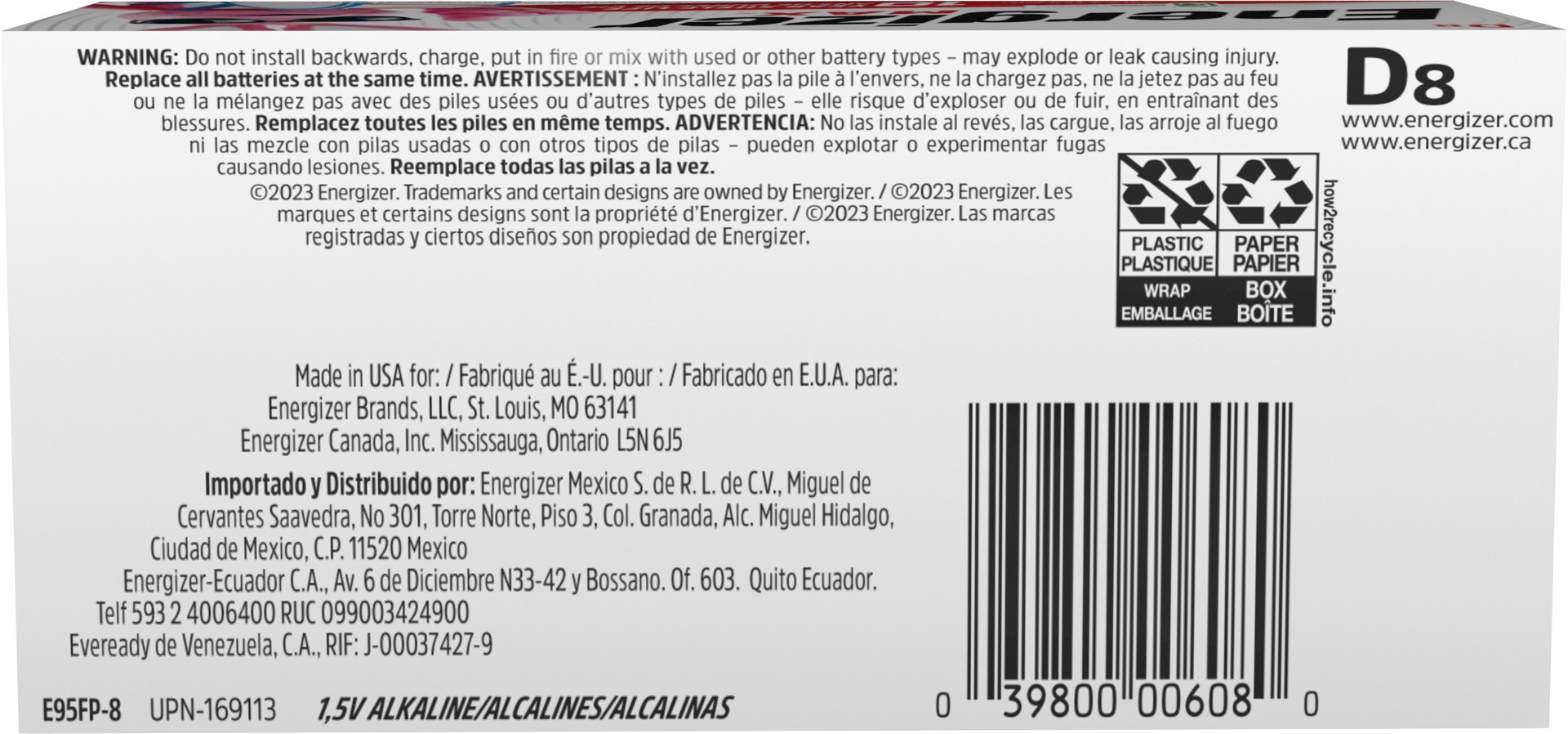 slide 6 of 6, Energizer MAX Alkaline D Batteries ( 8 -Pack ), 1 ct