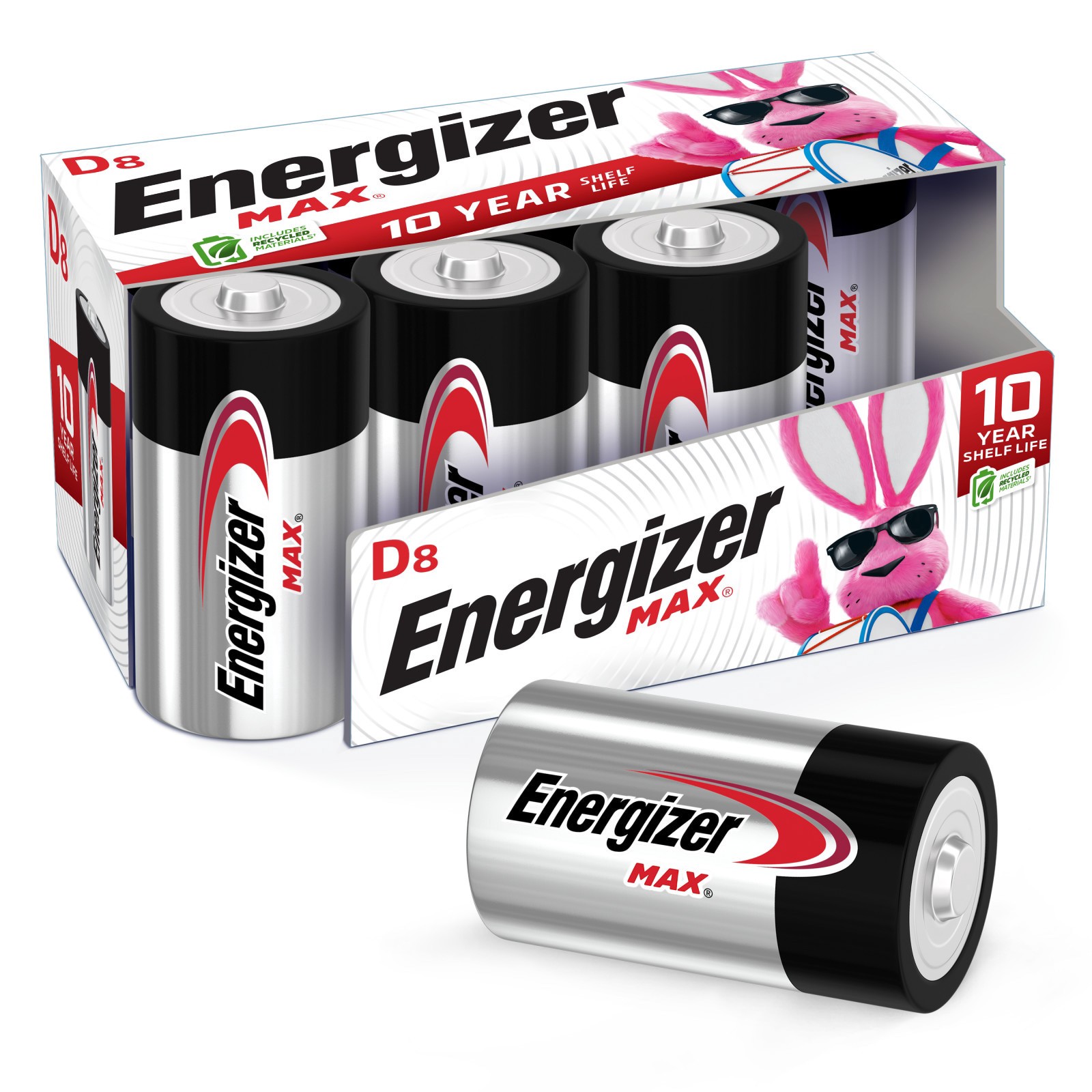 slide 1 of 6, Energizer MAX Alkaline D Batteries ( 8 -Pack ), 1 ct