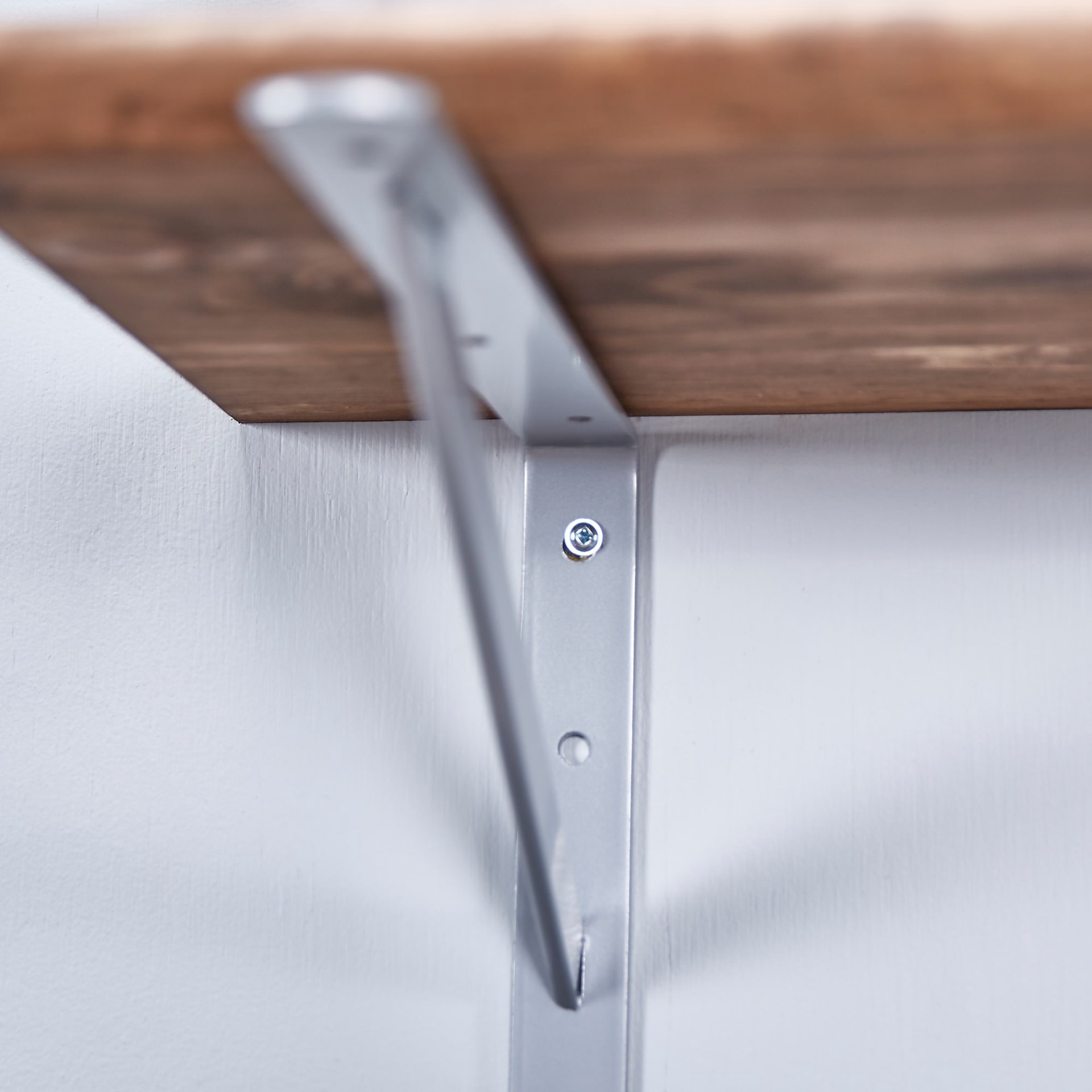 slide 4 of 6, Project Source 11.69-in L x 1.16-in W x 8.07-in D Heavy Duty Gray Shelf bracket, 1 ct