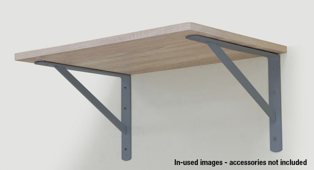 slide 2 of 6, Project Source 19.5-in L x 1.16-in W x 13-in D Heavy Duty Gray Shelf bracket, 1 ct