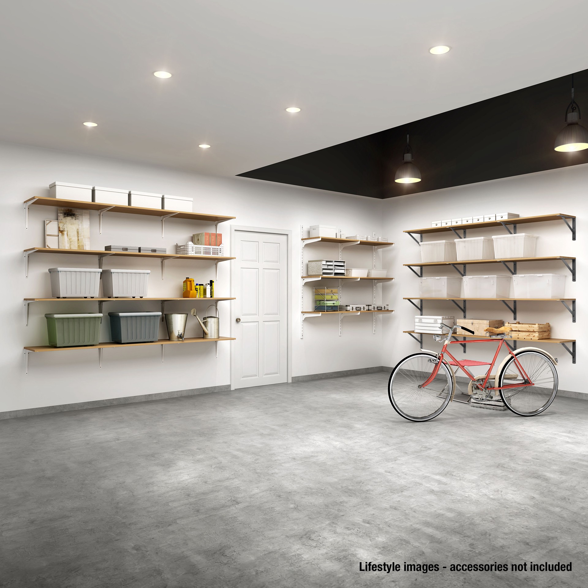 slide 3 of 6, Project Source 19.5-in L x 1.16-in W x 13-in D Heavy Duty Gray Shelf bracket, 1 ct