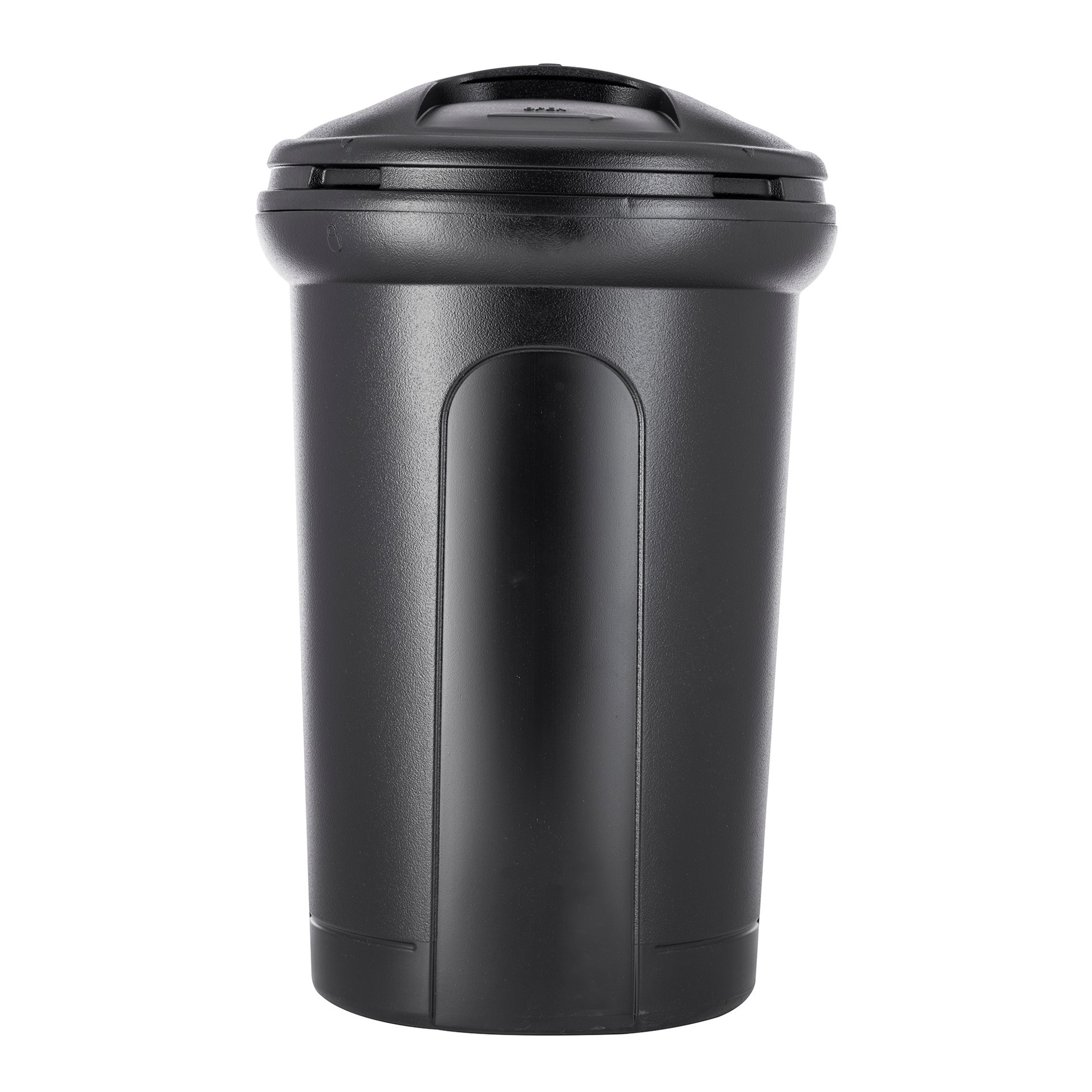 slide 2 of 4, Blue Hawk 32-Gallons Black Plastic Wheeled Outdoor Trash Can with Lid, 1 ct