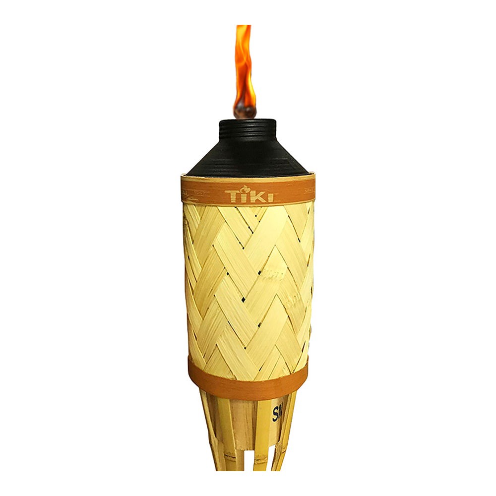 slide 1 of 4, TIKI White Sands 57 Inches Natural Bamboo Garden torch, 1 ct