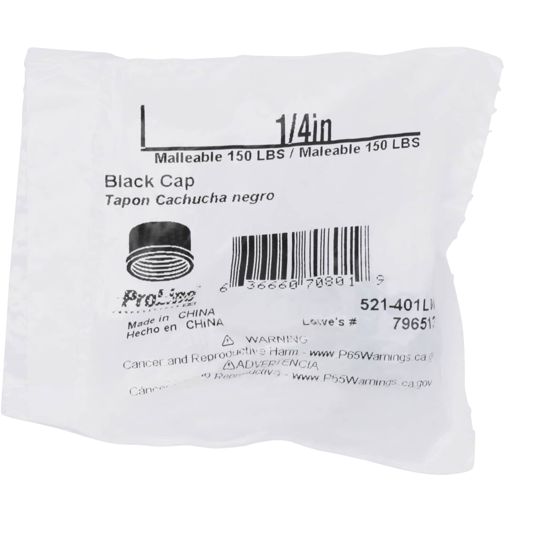 slide 3 of 6, RELIABILT 1/4-in Black Cap, 1 ct