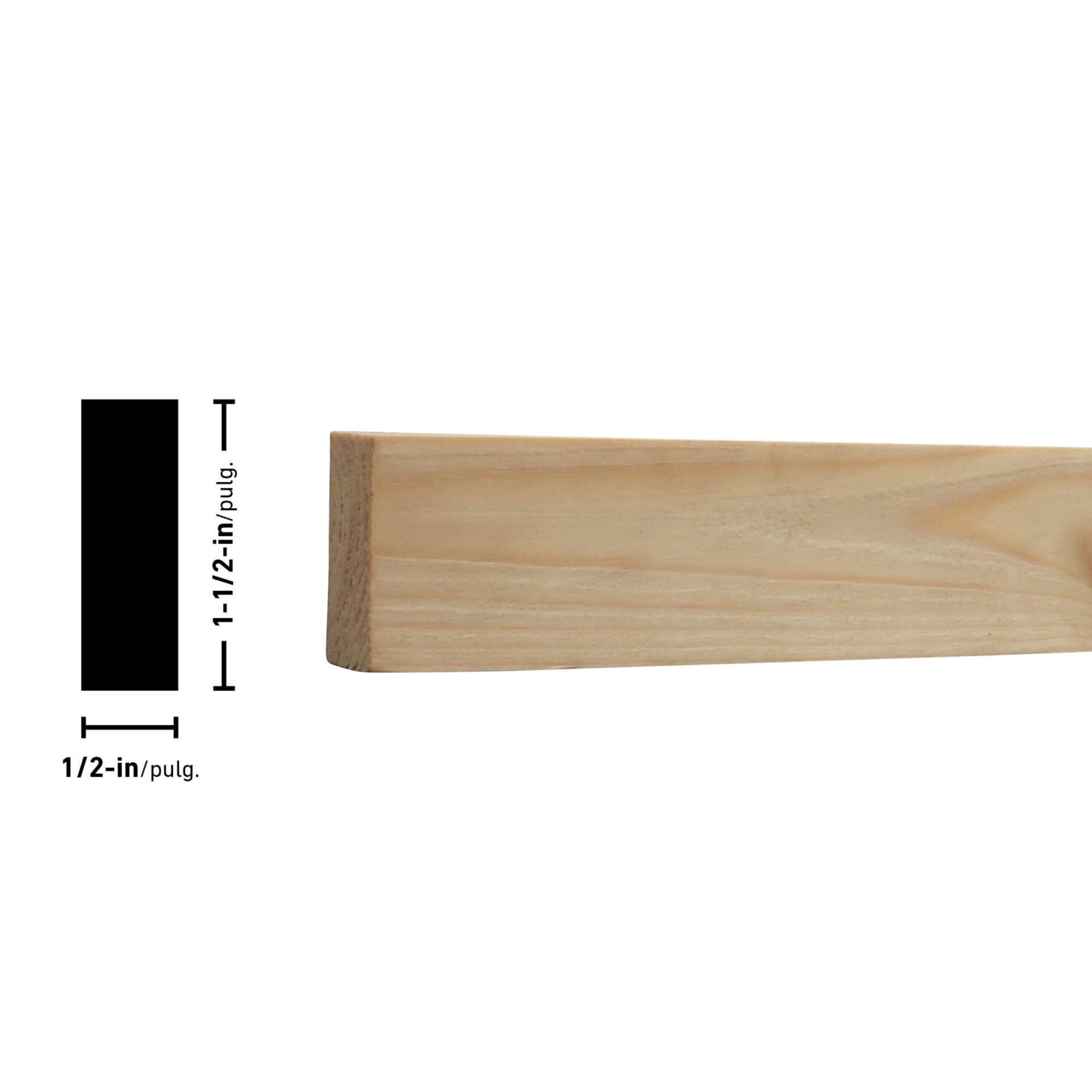 slide 3 of 5, RELIABILT 1/2-in x 2-in x 3-ft Select Pine Board, 1 ct